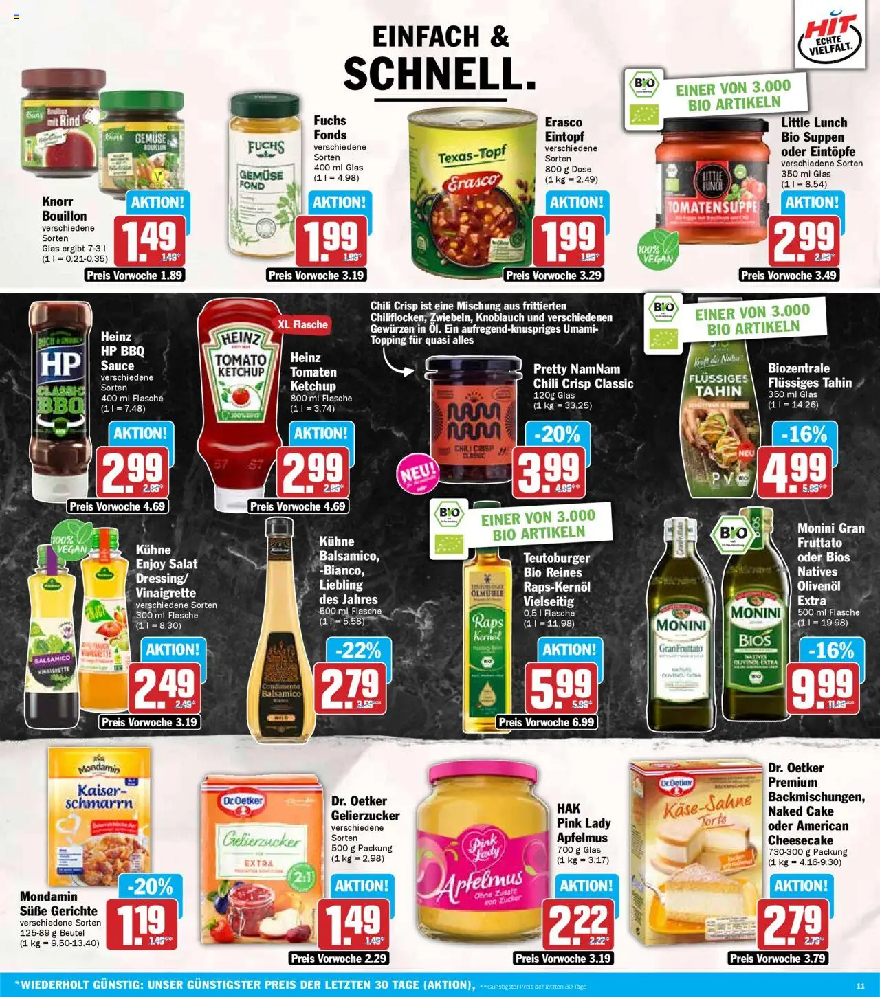HIT Prospekt 	 - gültig ab dem 07.07.2025 | Seite: 11 | Produkte: Balsamico, Knorr, Zucker, Ketchup