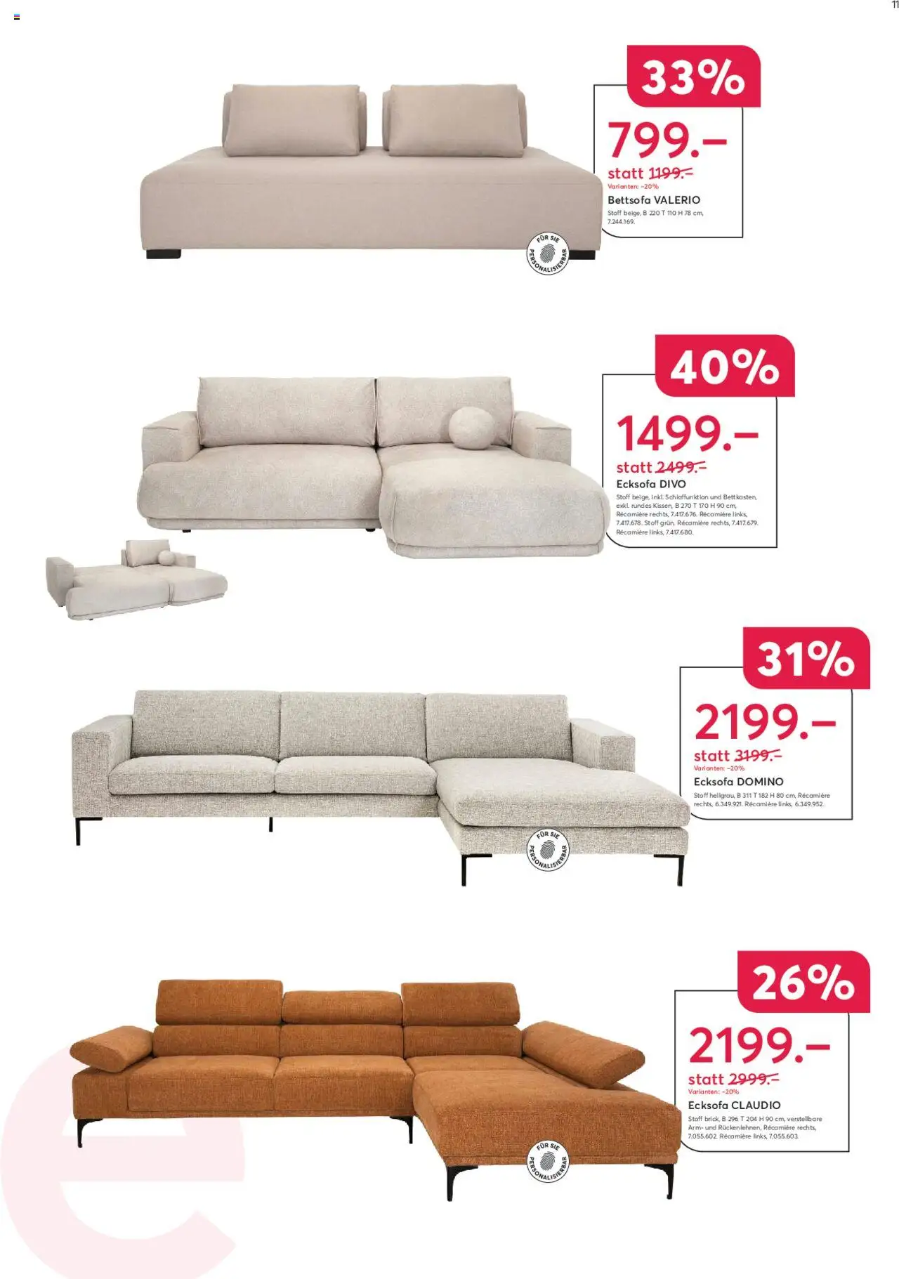 Livique Sale ab 20.06.2025 | Seite: 11 | Produkte: Ecksofa