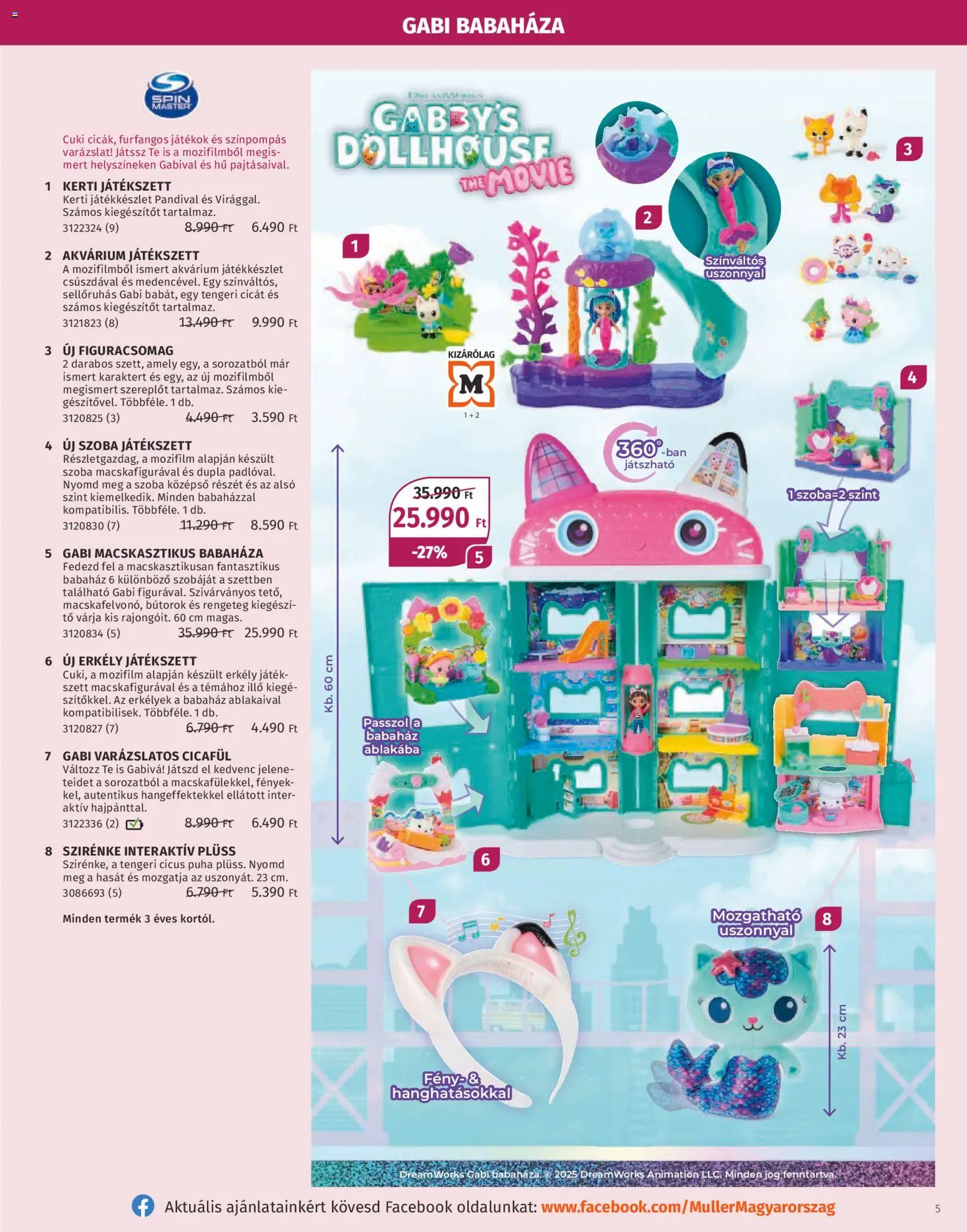 Müller akciós ujság - amely érvényes a következő dátumtól: 27.10.2025 | Oldal: 5 | Termékek: Játék, Játékok, Akvárium, Plüss