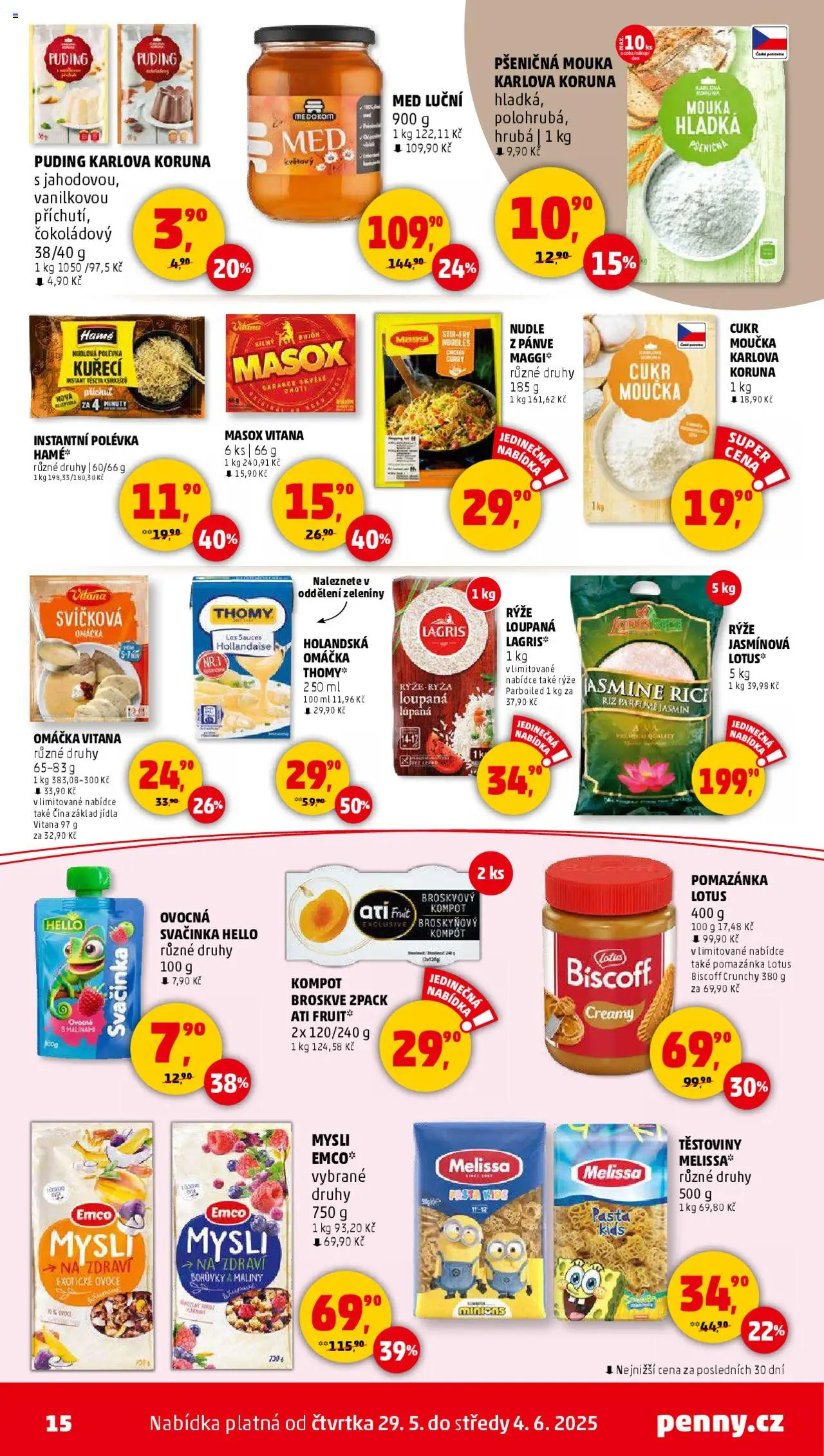 Penny Market leták - Čtvrtečník od 29.05.2025 | Strana: 15 | Produkty: Kompot, Exotické ovoce, Mysli, Lotus