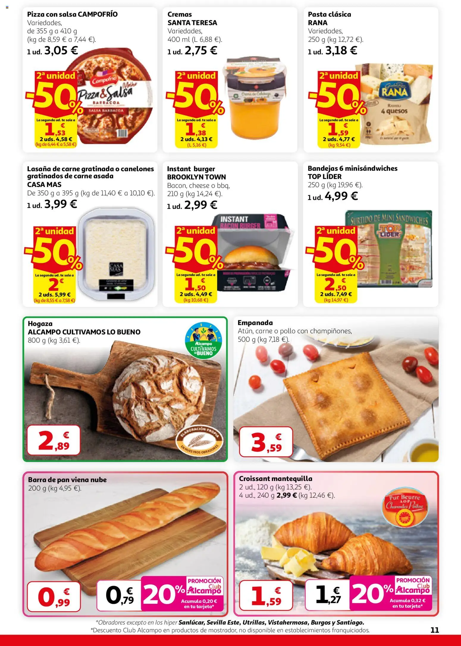 HP Nacional │ válido desde el 26.02.2026 | Página: 11 | Productos: Pan, Pizza, Croissant, Lasaña