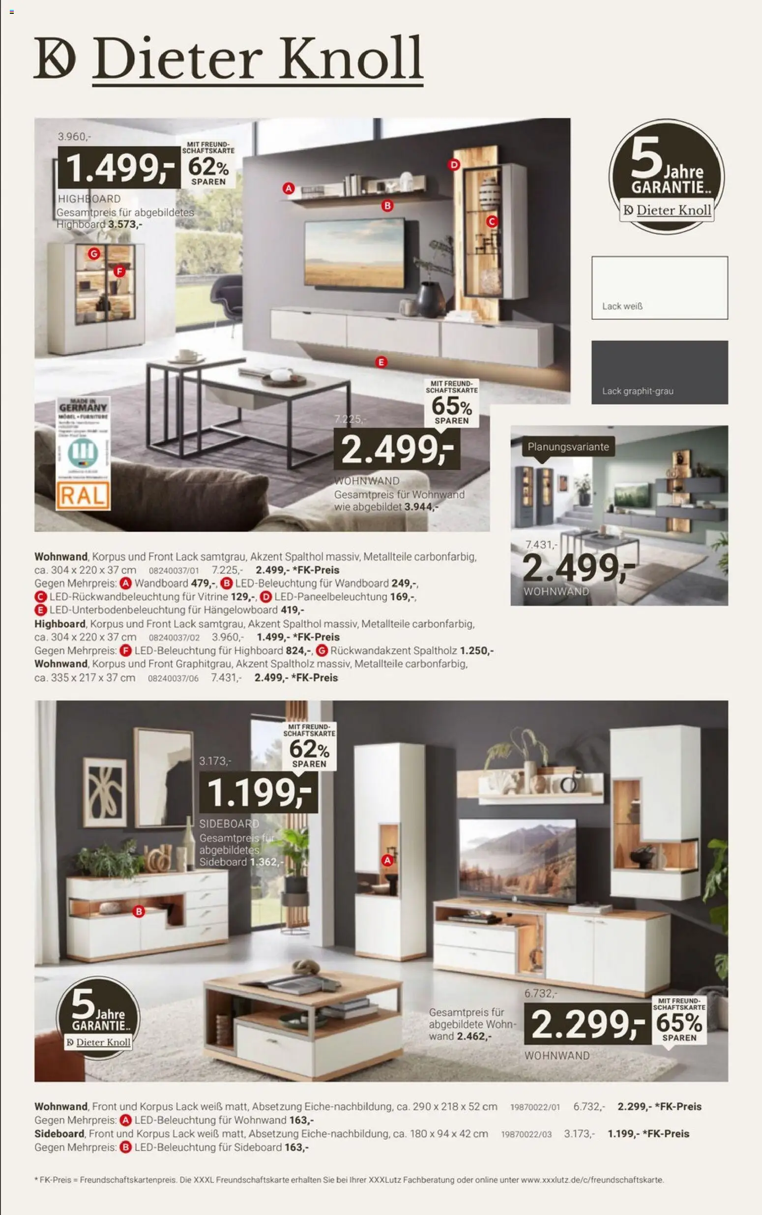 XXXL Lutz - Dieter Knoll Spezial – gültig ab 20.12.2025 | Seite: 2 | Produkte: Sideboard, Wohnwand, HIghboard, Vitrine