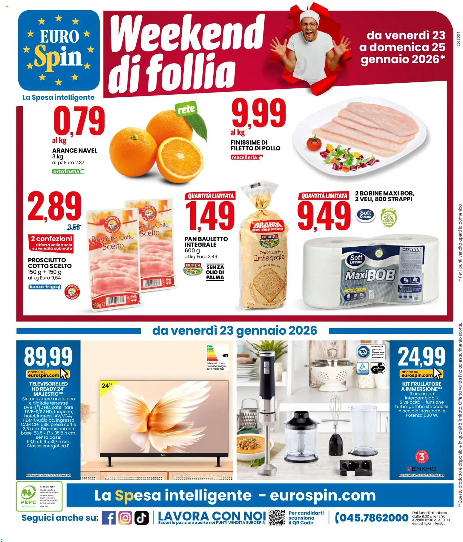 Volantino Eurospin del 15.01.2026 | Pagina: 18 | Prodotti: Pollo, Arance, Olio, Satellitare