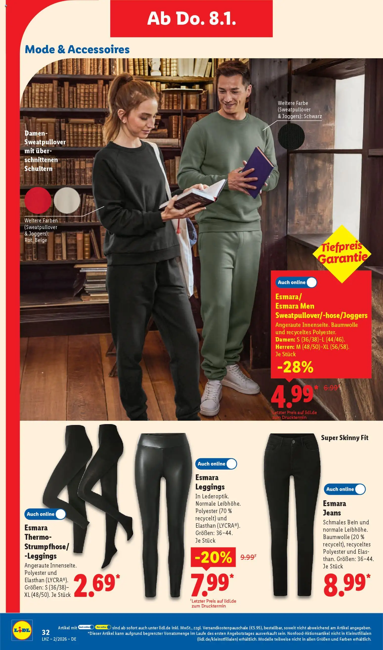 Lidl Prospekt Aarbergen – gültig ab 05.01.2026 | Seite: 44 | Produkte: Leggings, Jeans