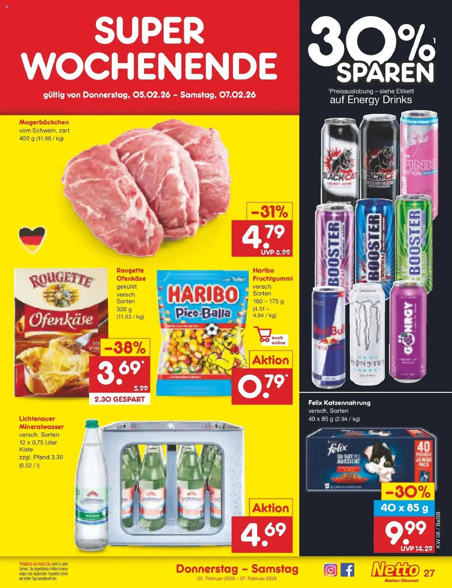 Netto Marken-Discount prospekt Kremmen	 – gültig ab 02.02.2026 | Seite: 39 | Produkte: Haribo, Energy, Mineralwasser