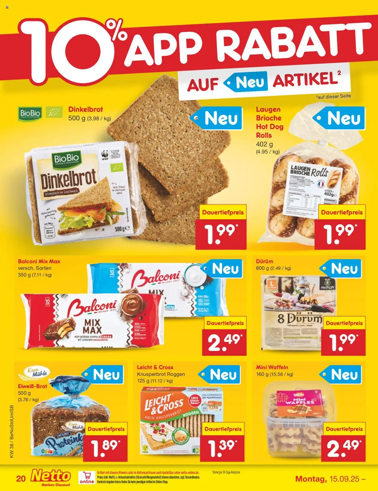 Netto Marken-Discount Prospekt 	 – gültig ab 15.09.2025 | Seite: 23 | Produkte: Mühle, Waffeln