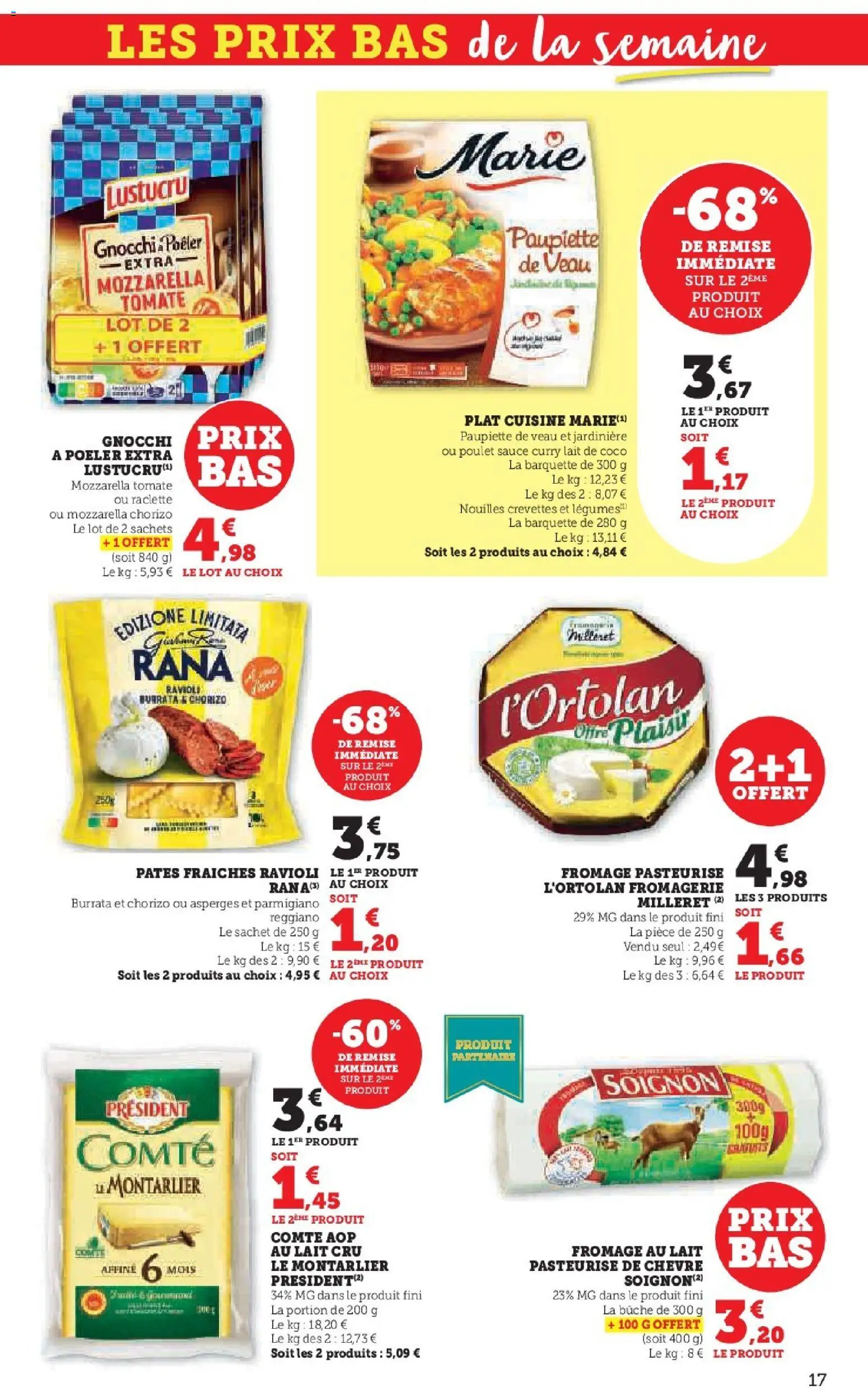 {H1} | Page: 17 | Produits: Pâtes fraîches, Curry, Lait, Pâtes