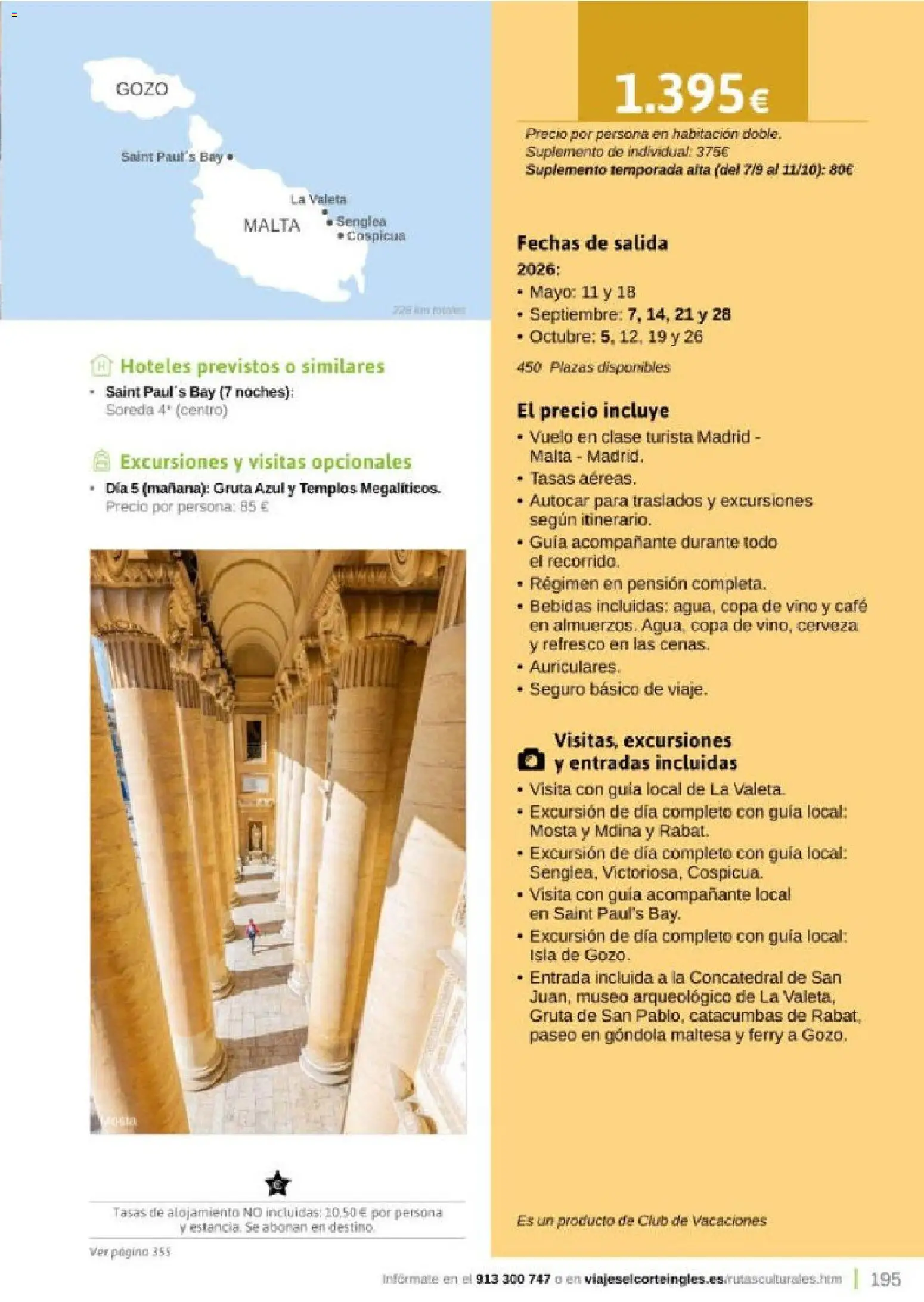 Viajes El Corte Inglés Rutas Culturales de la Comunidad de Madrid │ válido desde el 01.04.2026 | Página: 195 | Productos: Café, Vino, Cerveza