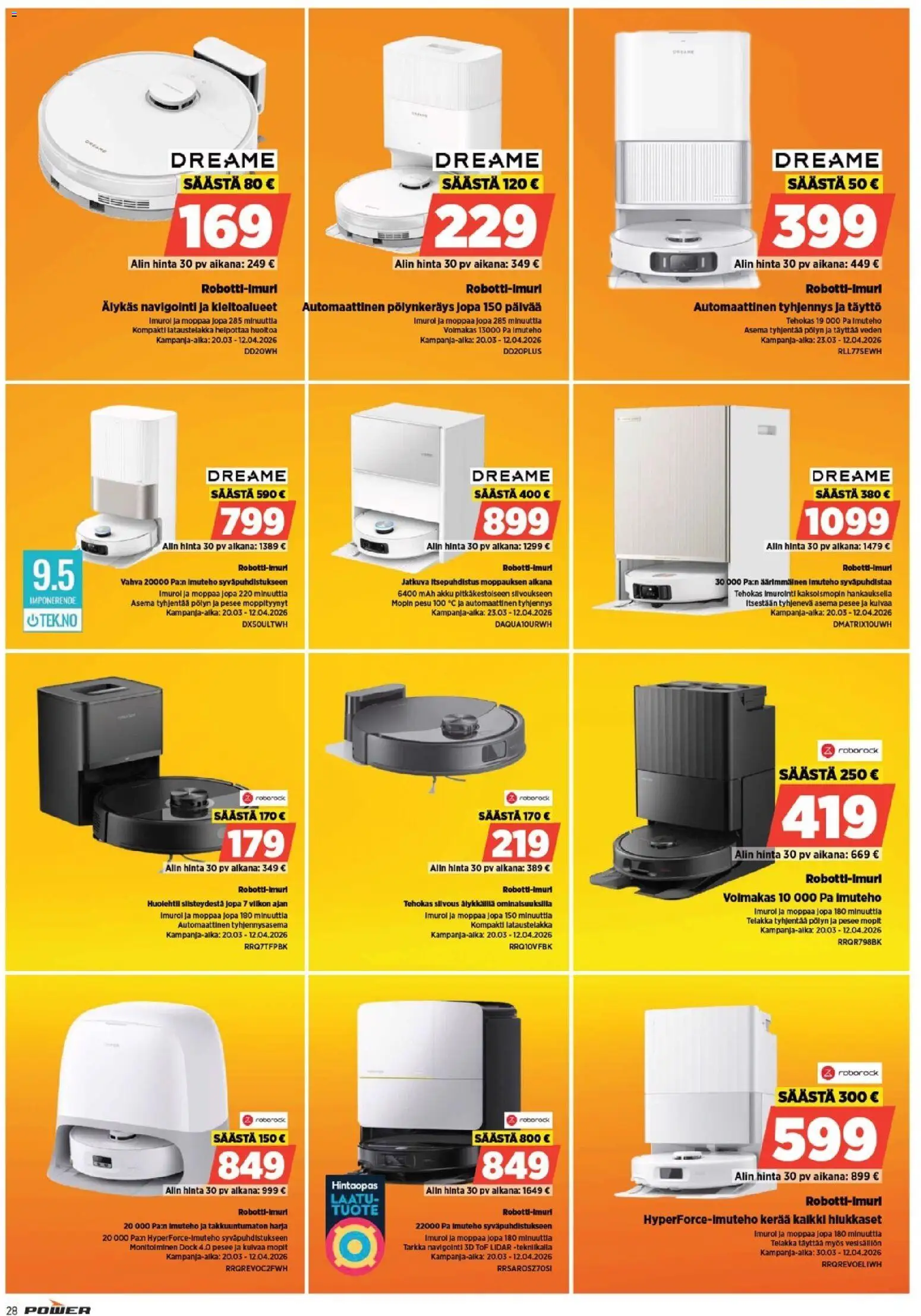 Power tarjoukset – voimassa 30.03.2026 alkaen | Sivu: 28 | Tuotteet: Navigointi, Harja, Akku