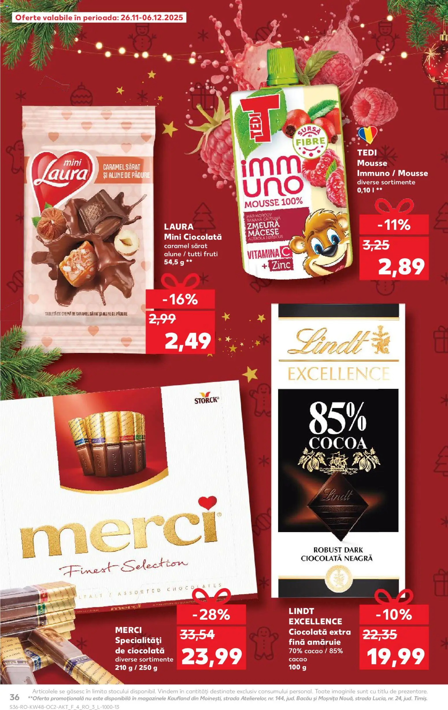 Noul catalog Kaufland – valabil de la 26.11.2025 | Pagină: 36 | Produse: Zmeură, Matériel de Street Workout, Ciocolată, Cacao