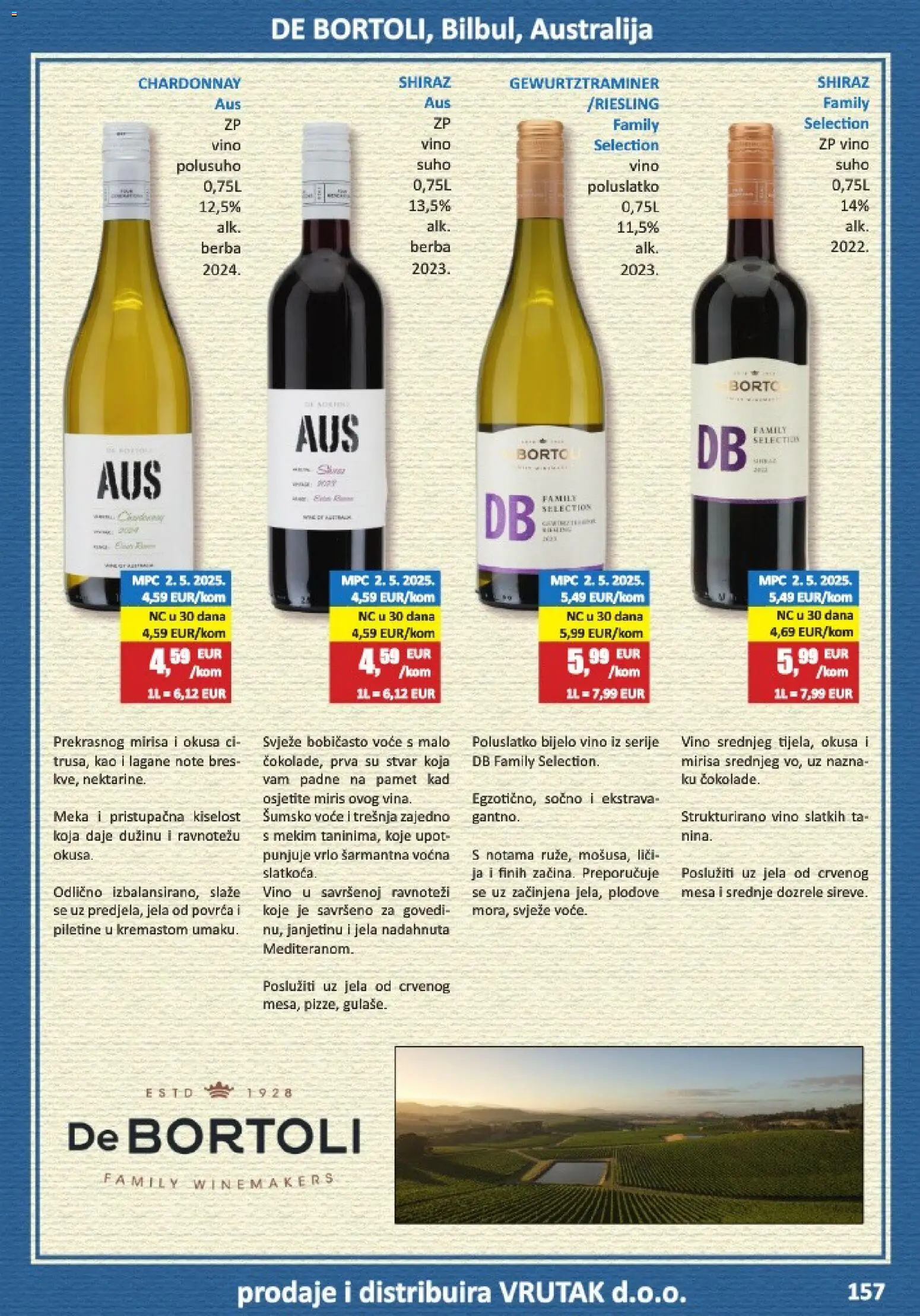 Vrutak katalog | vrijedi od 01.11.2025 | Stranica: 157 | Proizvodi: Šumsko voće, Bijelo vino, Miris, Vino