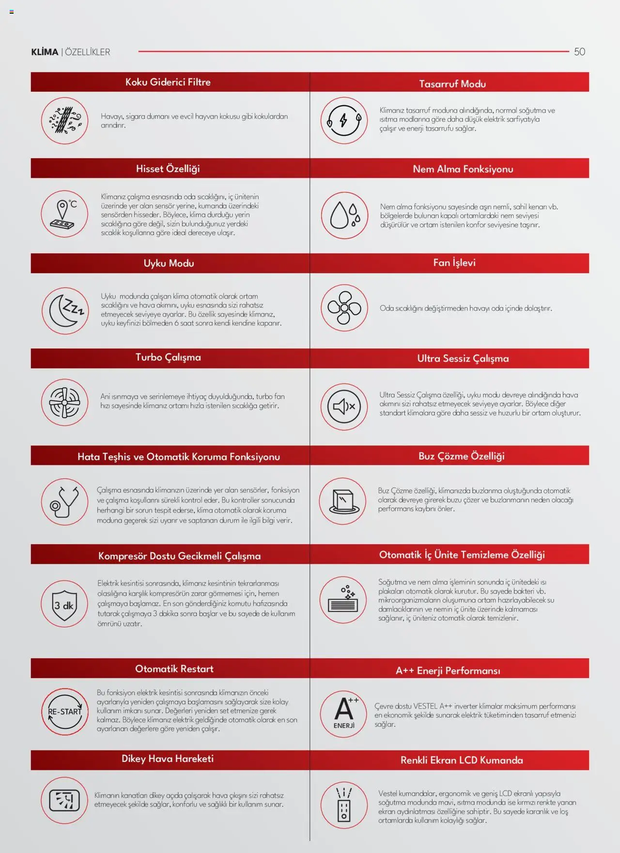 Vestel Beyaz Eşyalar Katalog - 03.06.2025 tarihinden itibaren geçerlidir | Sayfa: 70 | Ürünler: Su, Saat, Klima, Fan