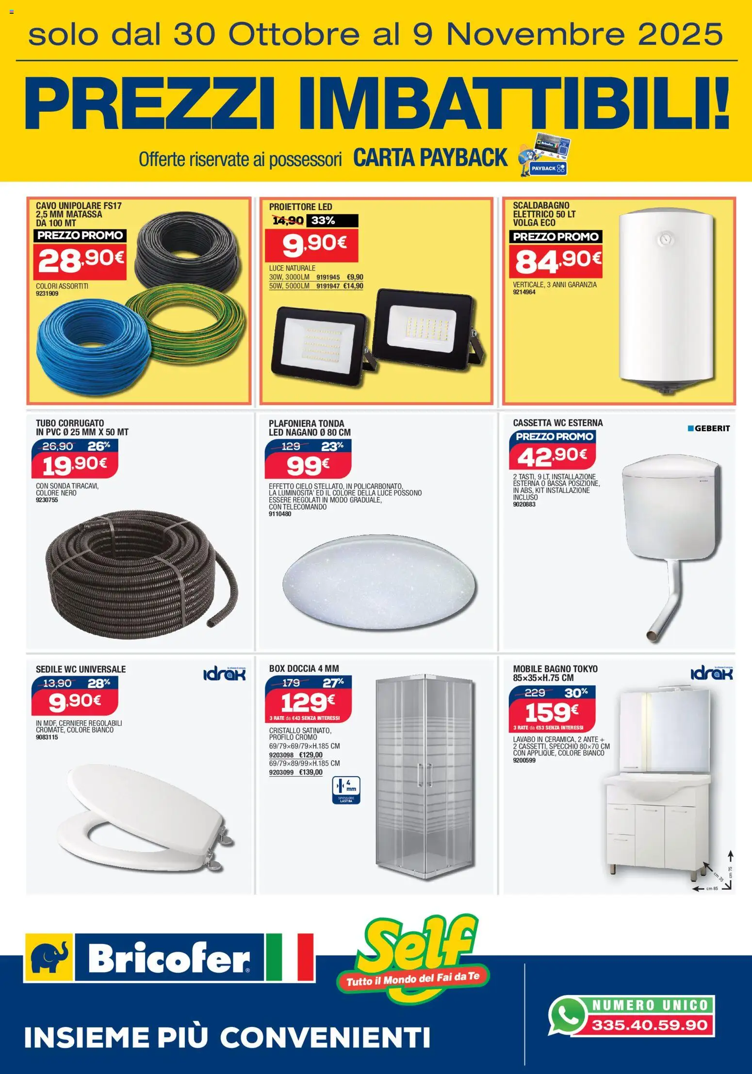 Volantino Self del 30.10.2025 | Pagina: 3 | Prodotti: Mobile, Telecomando, Tubo, Bagno
