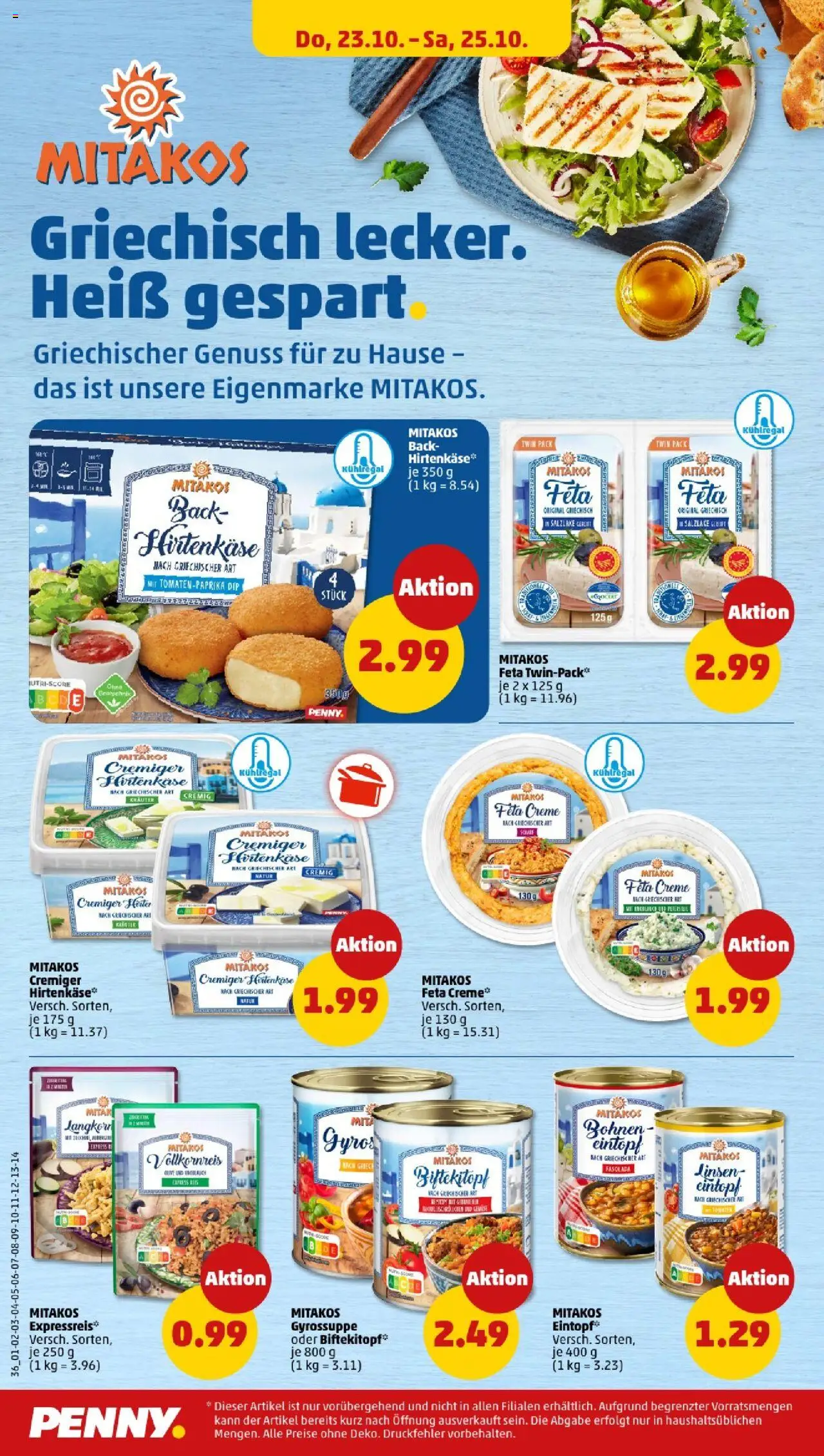 Penny - Berlin – gültig ab 20.10.2025 | Seite: 36 | Produkte: Feta, Tomaten, Creme, Gyros