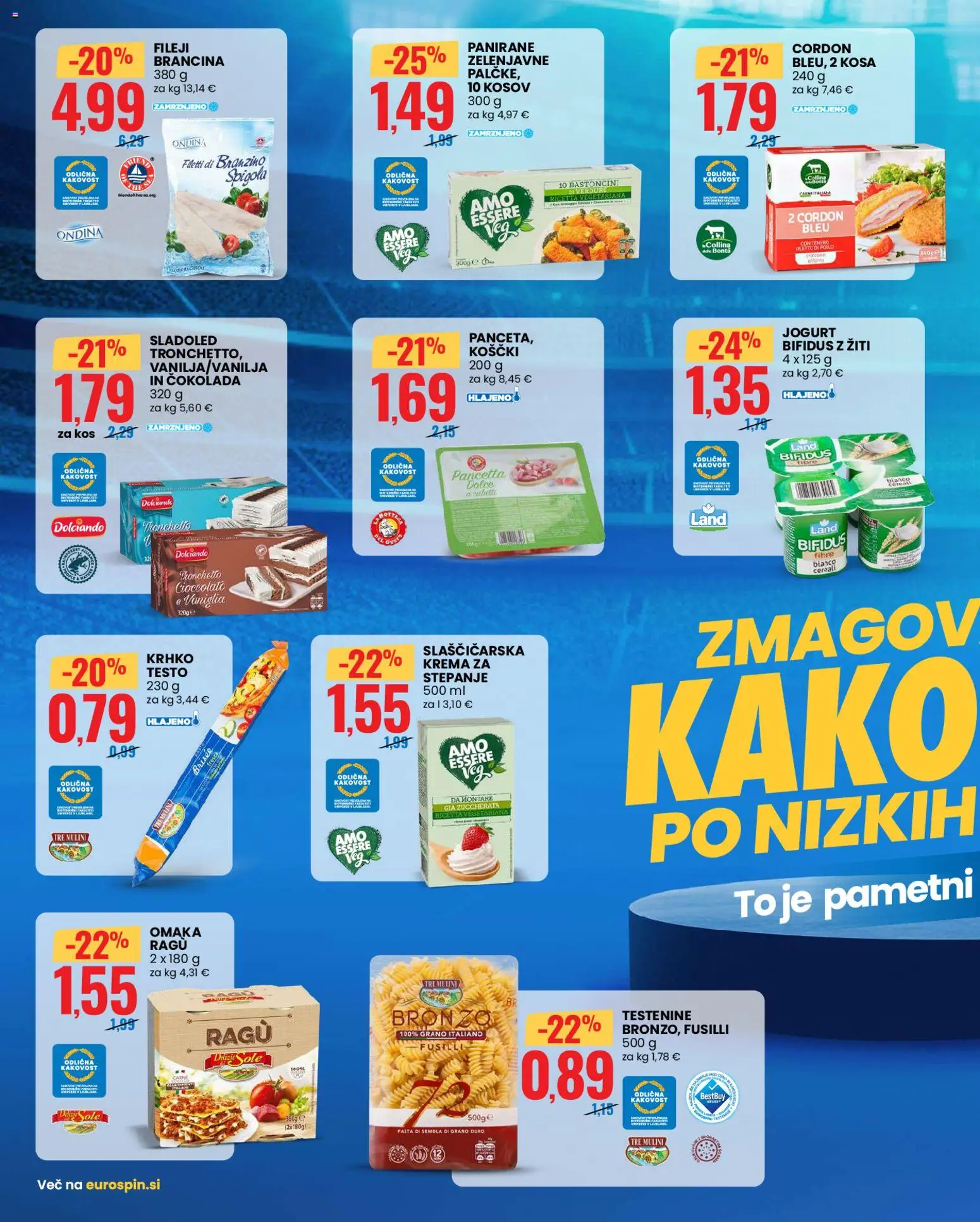 Novi Eurospin katalog ponudbe – veljaven od 13.11.2025 | Stran: 2 | Izdelki: Jogurt, Testenine, Sladoled, Omaka