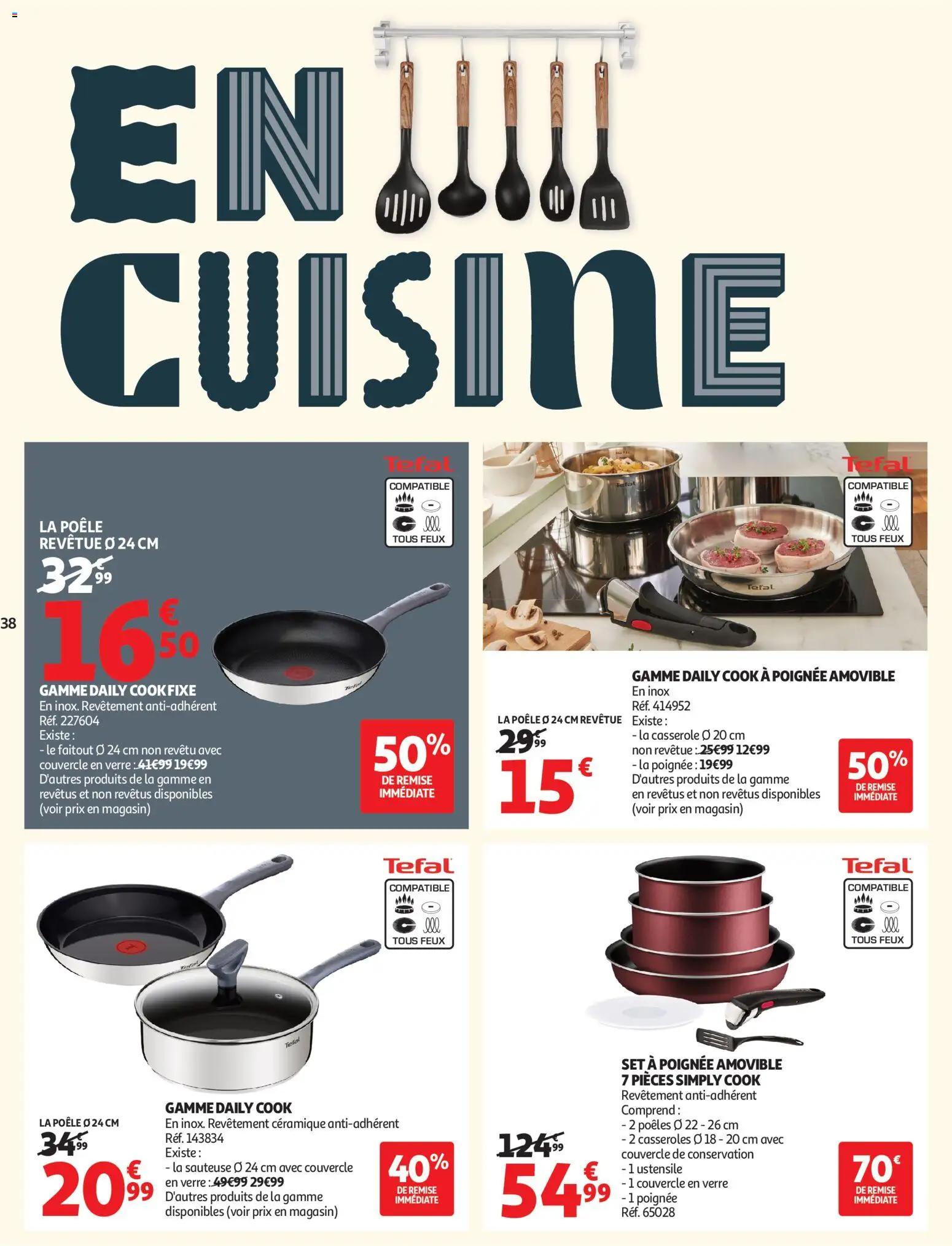 {H1} | Page: 38 | Produits: Poêle, Casseroles, Casserole, Tefal