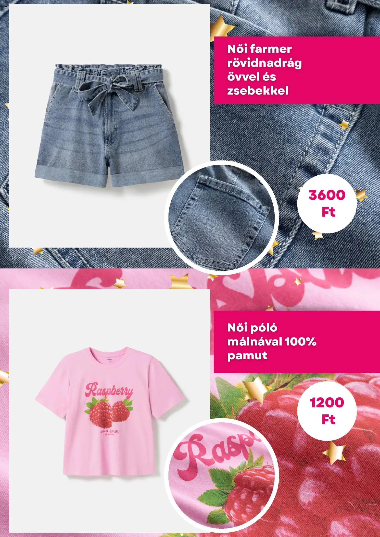 Pepco akciós ujság - amely érvényes a következő dátumtól: 23.04.2026 | Oldal: 5 | Termékek: Farmer, Női póló, Rövidnadrág