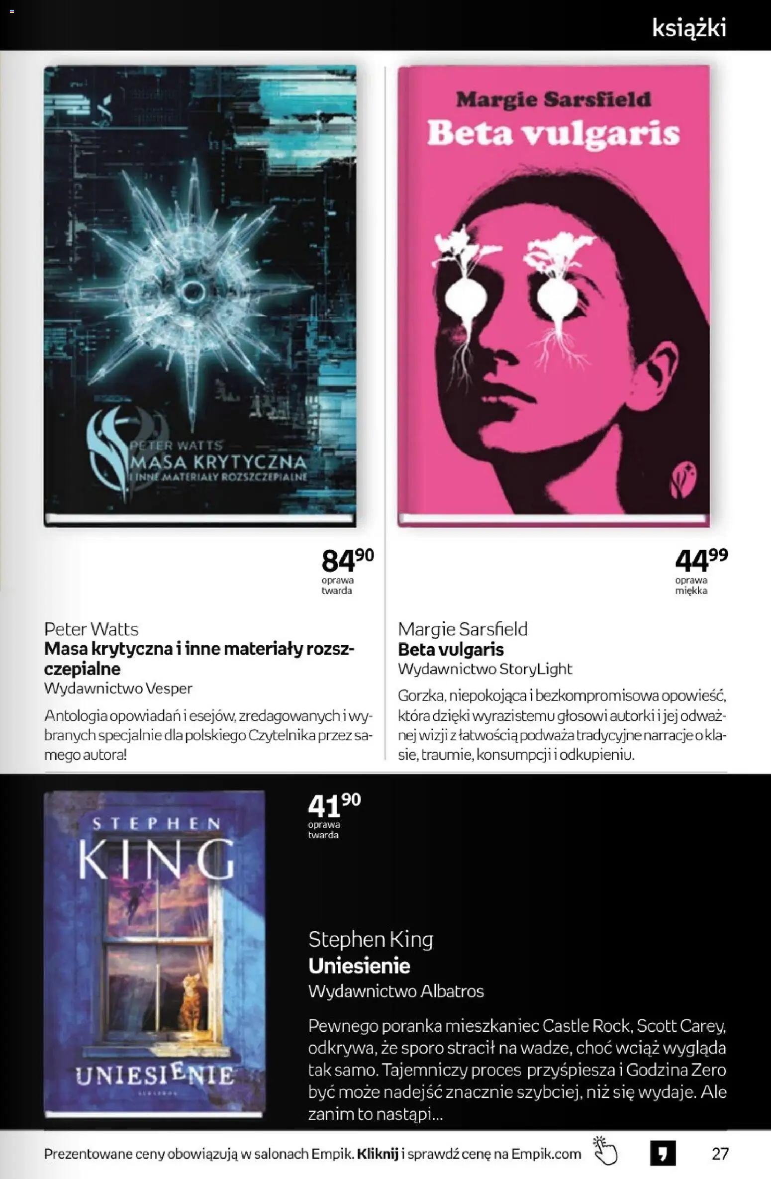 Empik promocje - Tom kultury Książki od 11.03.2026 | Strona: 27 | Produkty: Książki