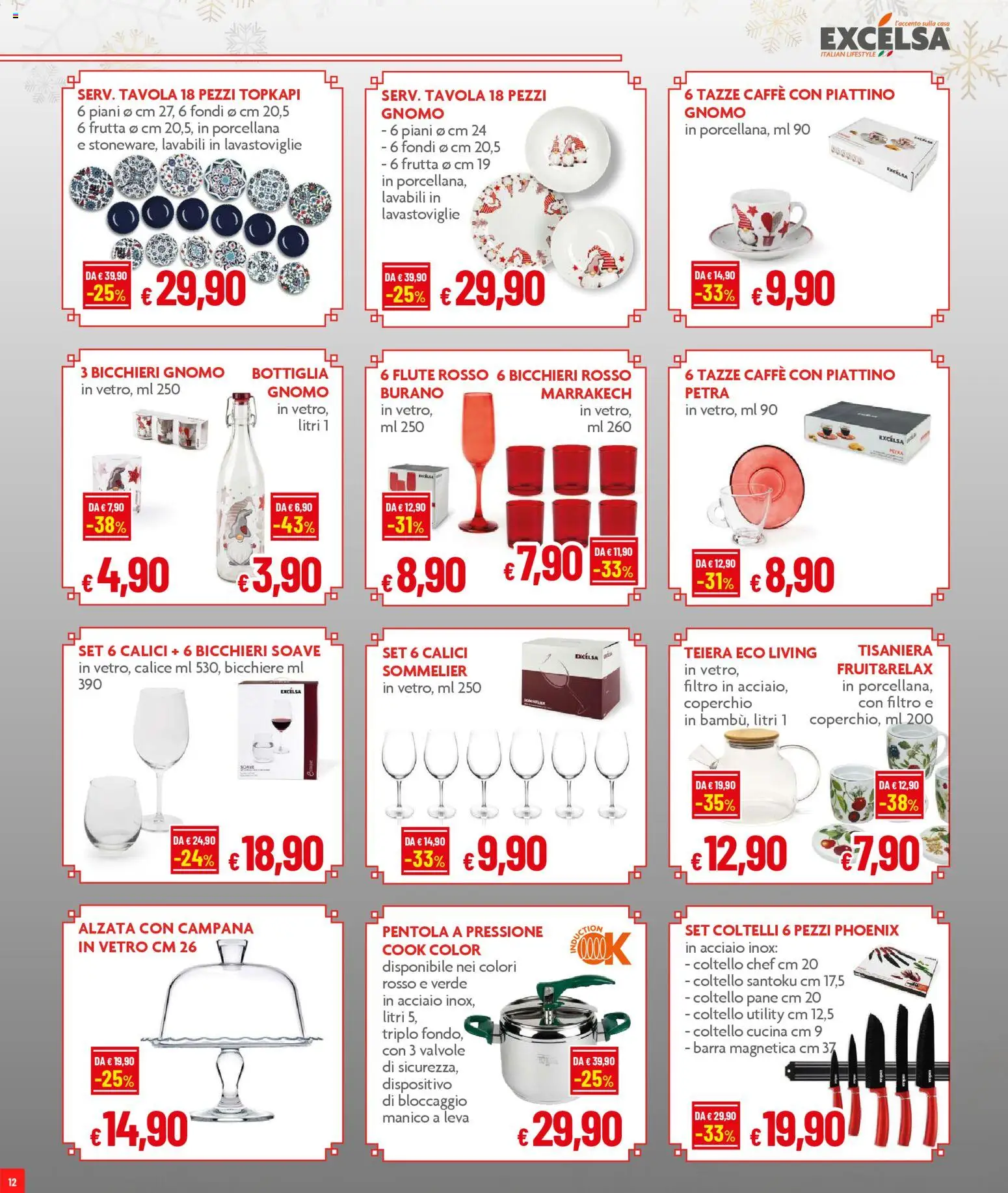 Volantino Galassia del 27.11.2025 | Pagina: 12 | Prodotti: Calice, Pane, Caffè, Bottiglia