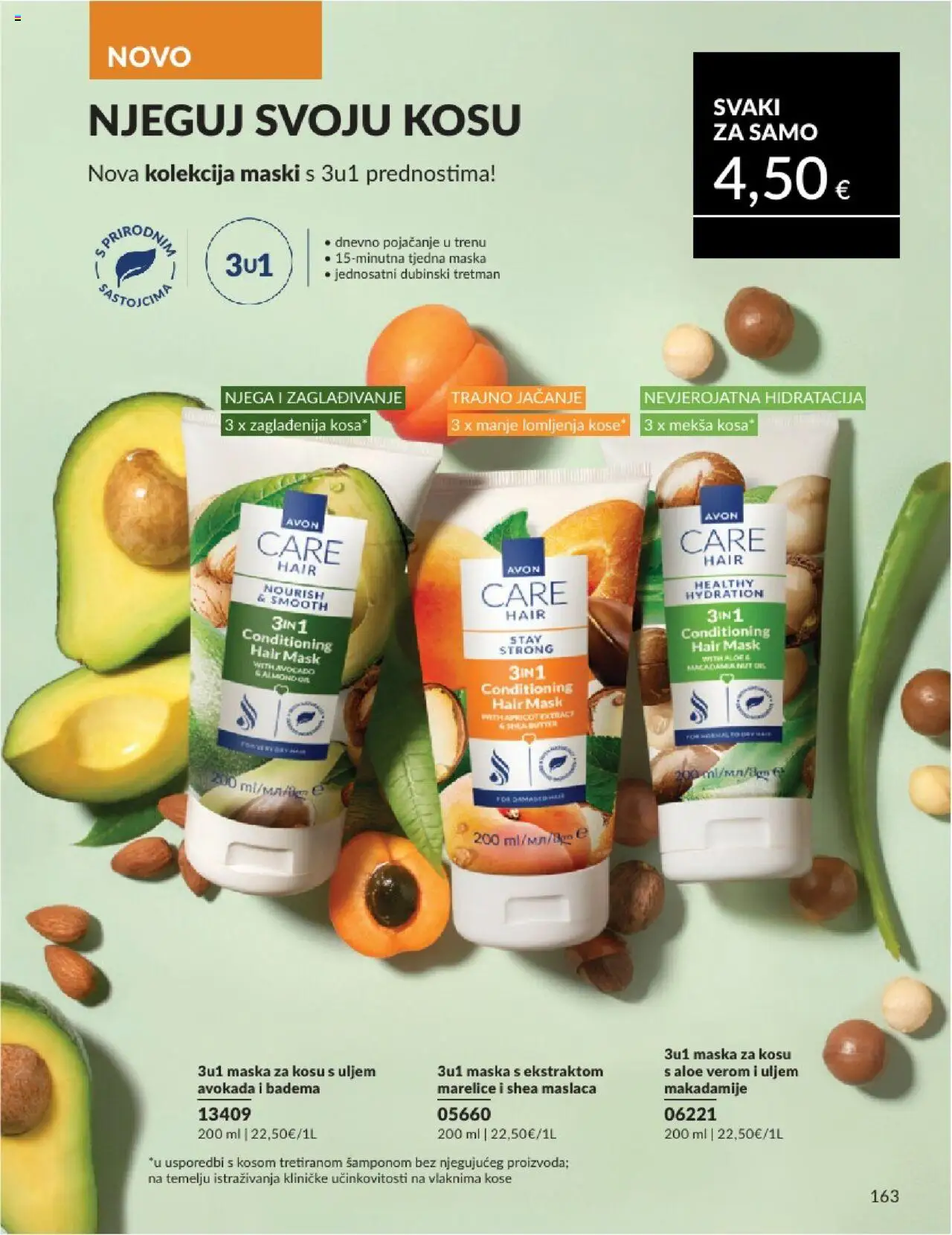Avon katalog | vrijedi od 31.05.2025 | Stranica: 163 | Proizvodi: Maska za kosu, Maska, Marelice
