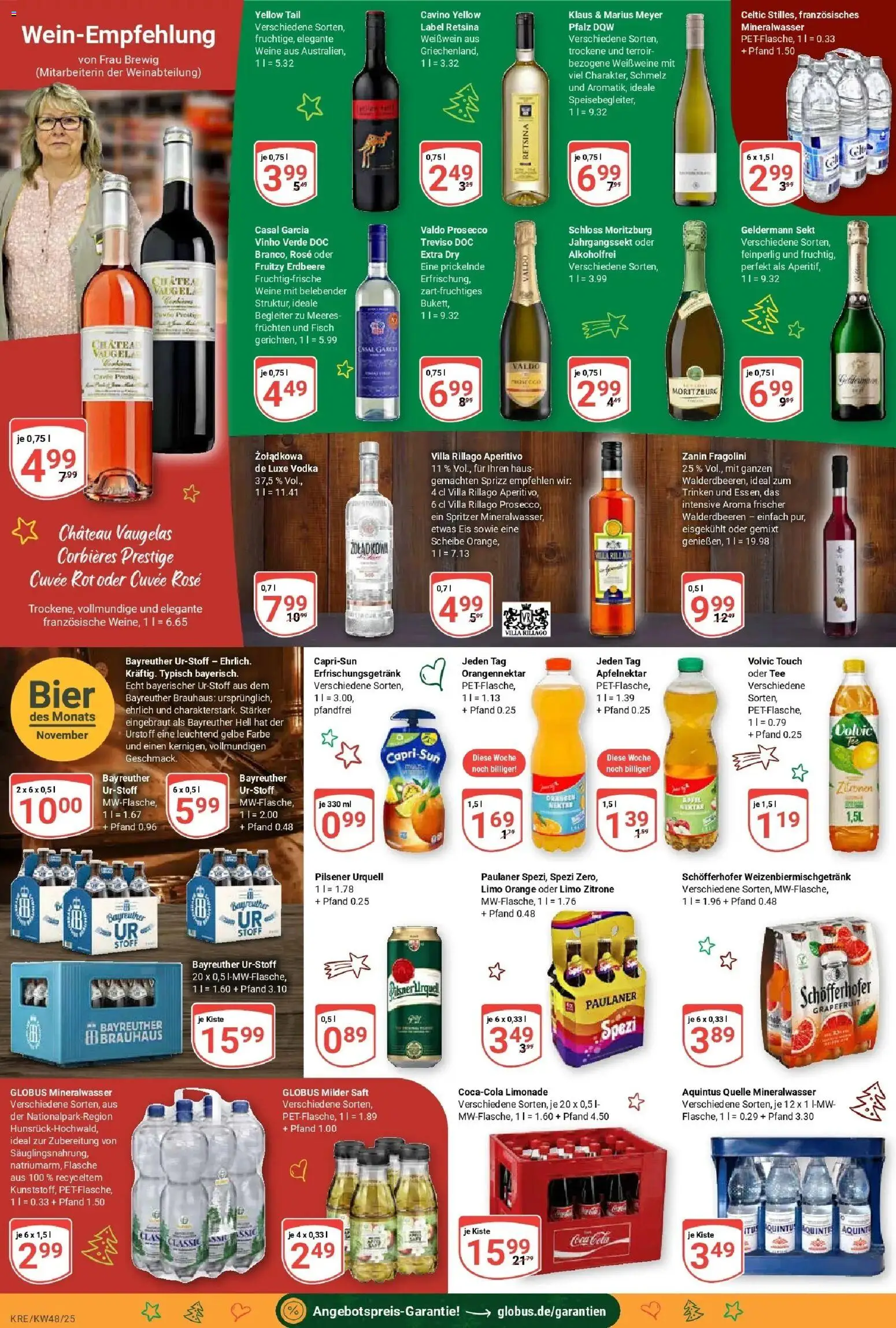Globus prospekt Krefeld	 – gültig ab 23.11.2025 | Seite: 15 | Produkte: Coca cola, Bier, Sekt, Zitrone