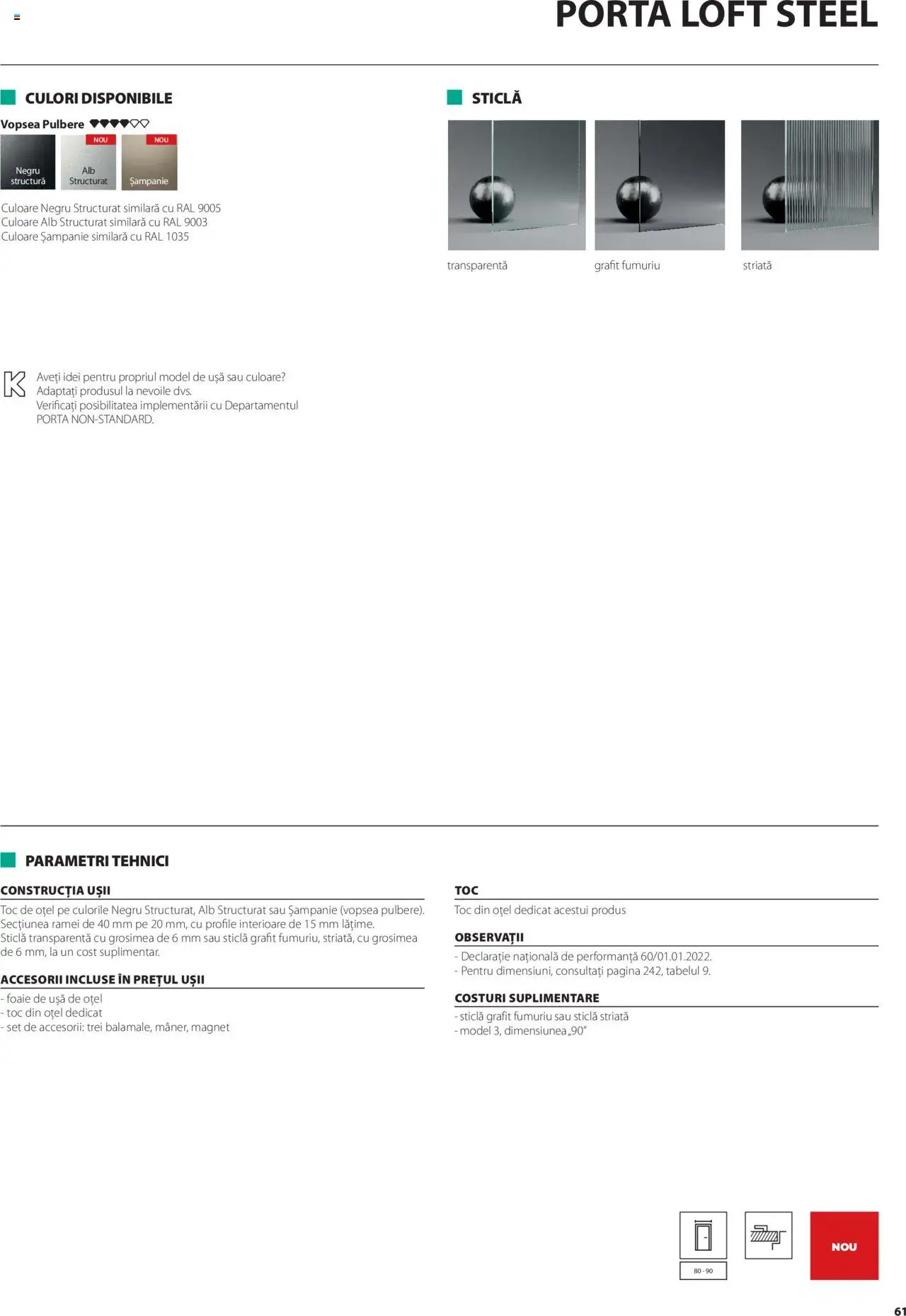 Catalog Proges – valabil de la 01.05.2025 | Pagină: 61 | Produse: Vopsea, Ușă