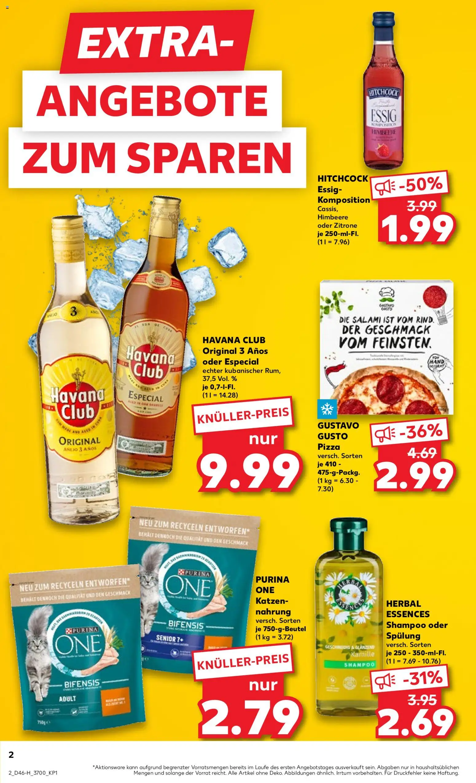 Kaufland prospekt Rostock	 – gültig ab 13.11.2025 | Seite: 2 | Produkte: Havana club, Essig, Shampoo, Zitrone
