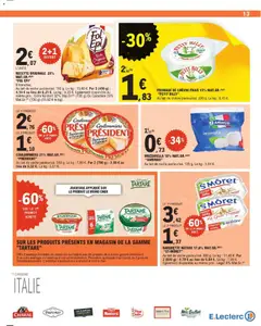 E.Leclerc - Prévisualisation de MOZZARELLA 18% MAT.GR.(6)(7) "AMBROSI", Au lait de vache pasteurisé. 125 g. valide à partir de 14.04.2026 | Page: 13