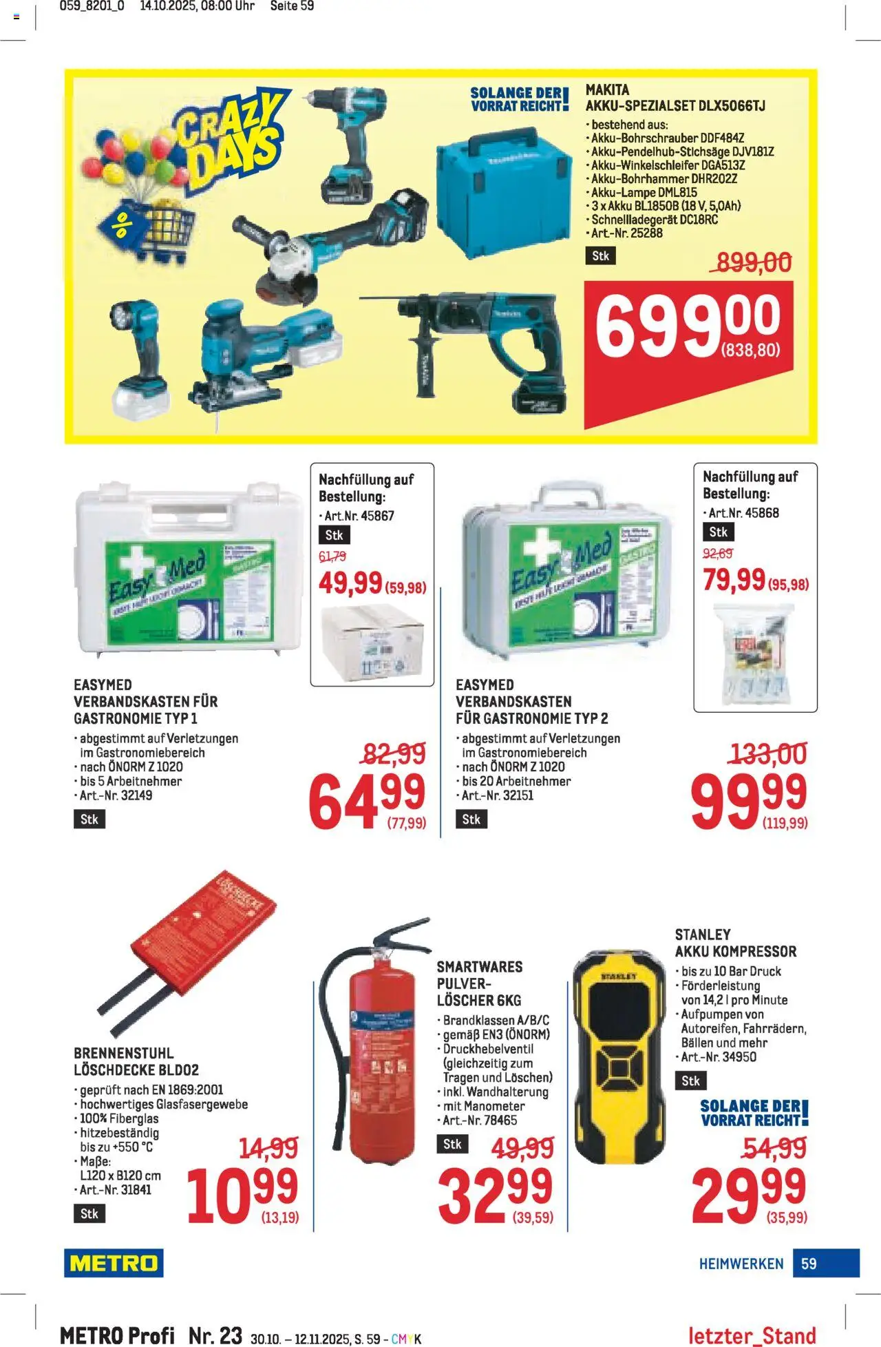 Metro angebote Profi gültig ab 30.10.2025 | Seite: 59 | Produkte: Uhr, Manometer