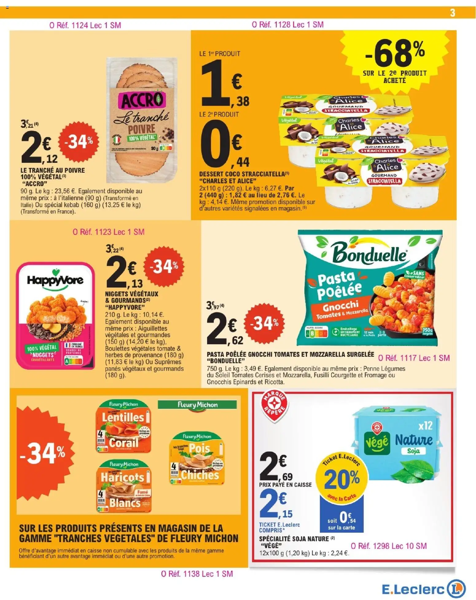 {H1} | Page: 3 | Produits: Fusilli, Courgette, Poivre, Fromage