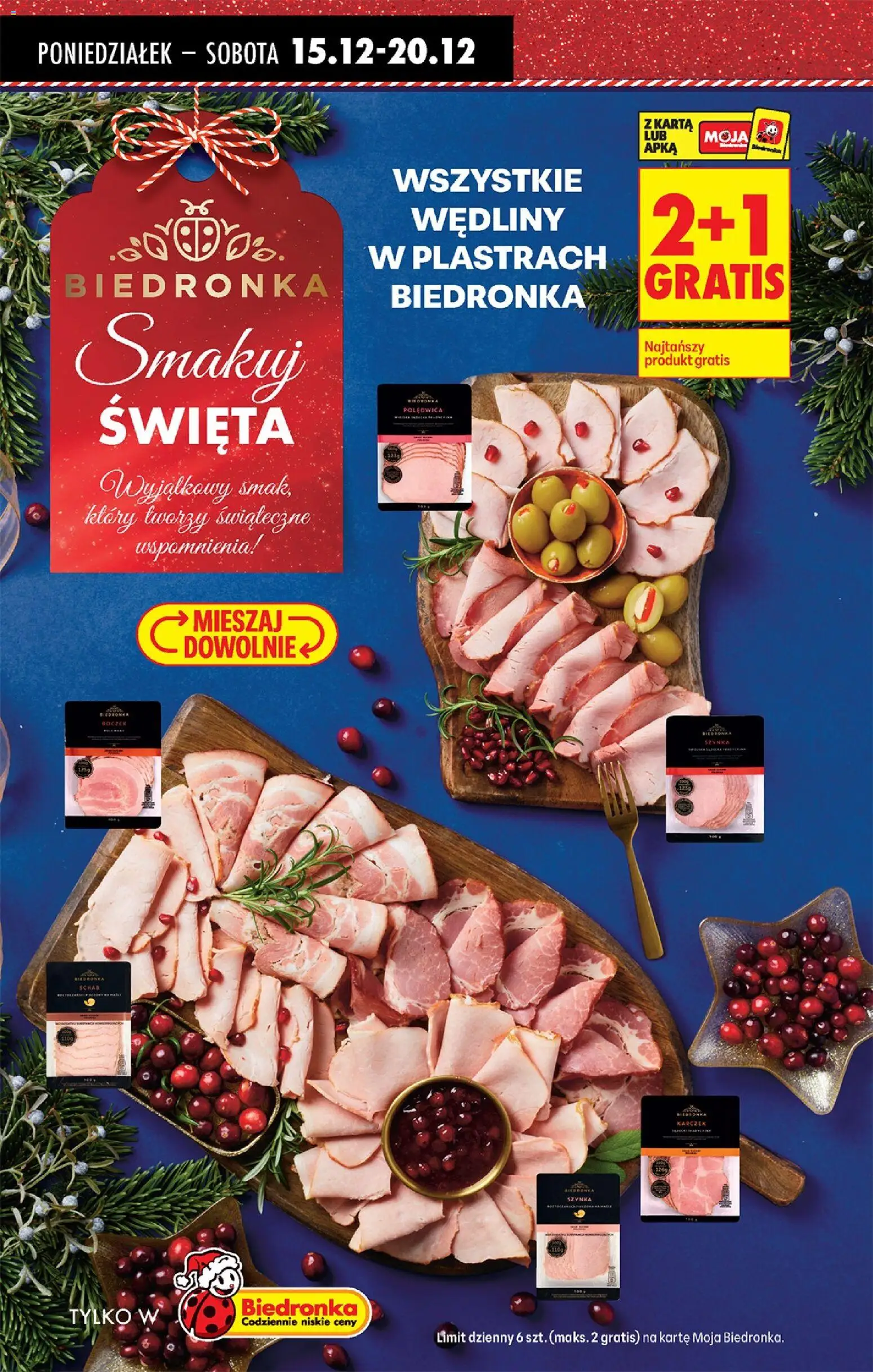 Biedronka gazetka od 15.12.2025 | Strona: 40 | Produkty: Karta, Schab, Boczek, Wędliny