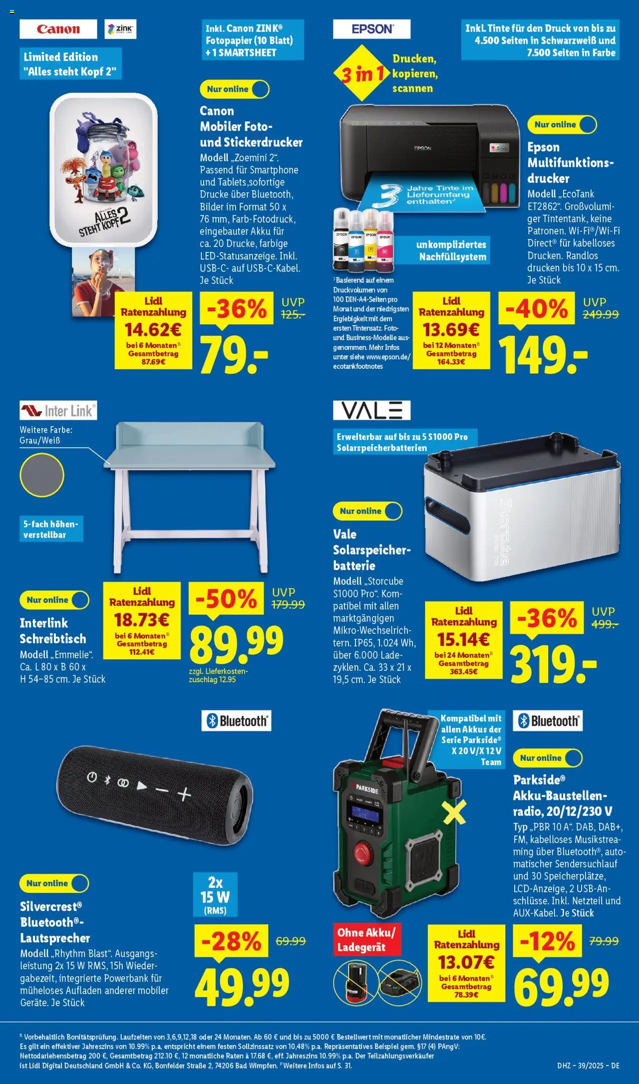 Lidl Prospekt Zossen – gültig ab 22.09.2025 | Seite: 29 | Produkte: Epson, Batterie, Bilder, Powerbank
