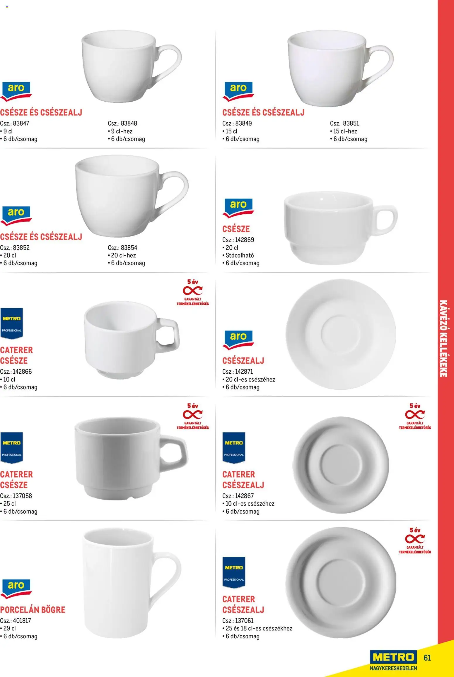 Metro akciós ujság - amely érvényes a következő dátumtól: 18.02.2026 | Oldal: 61 | Termékek: Bögre