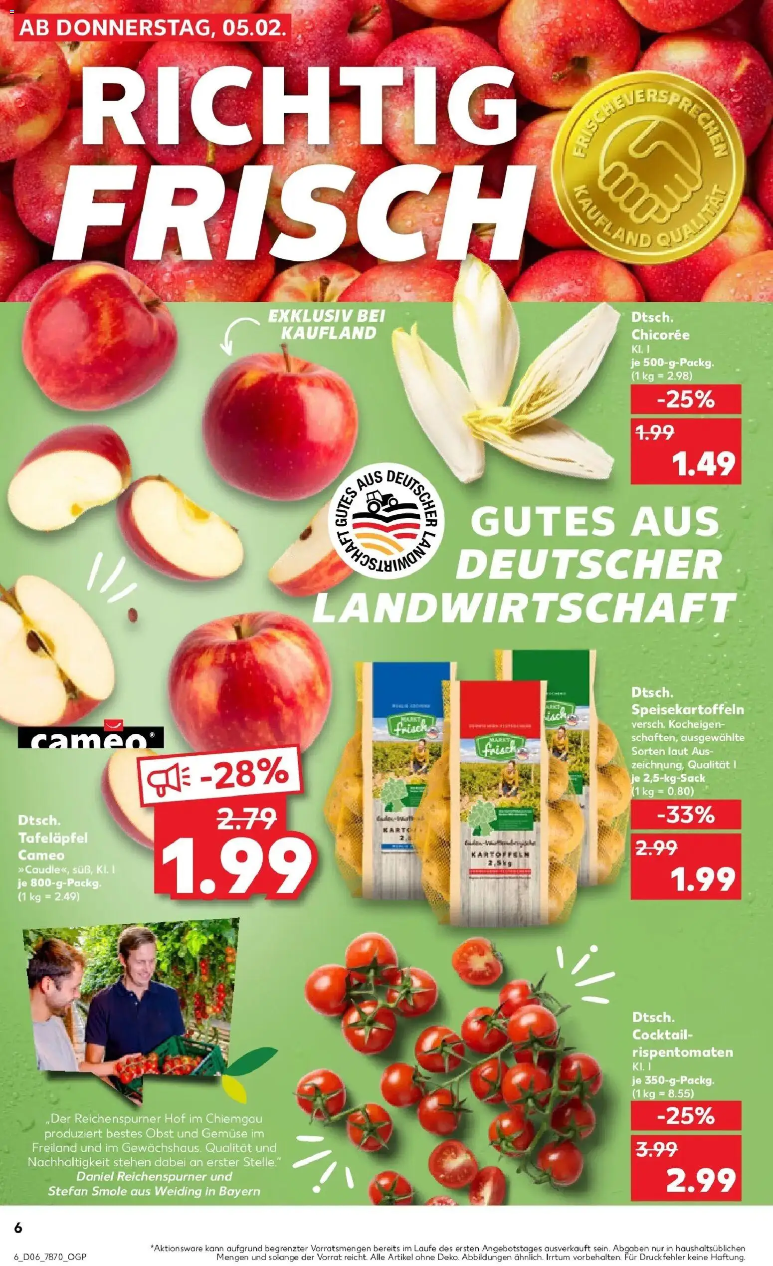 Kaufland prospekt Heidelberg	 – gültig ab 09.02.2026 | Seite: 6 | Produkte: Kartoffeln, Gemüse, Obst