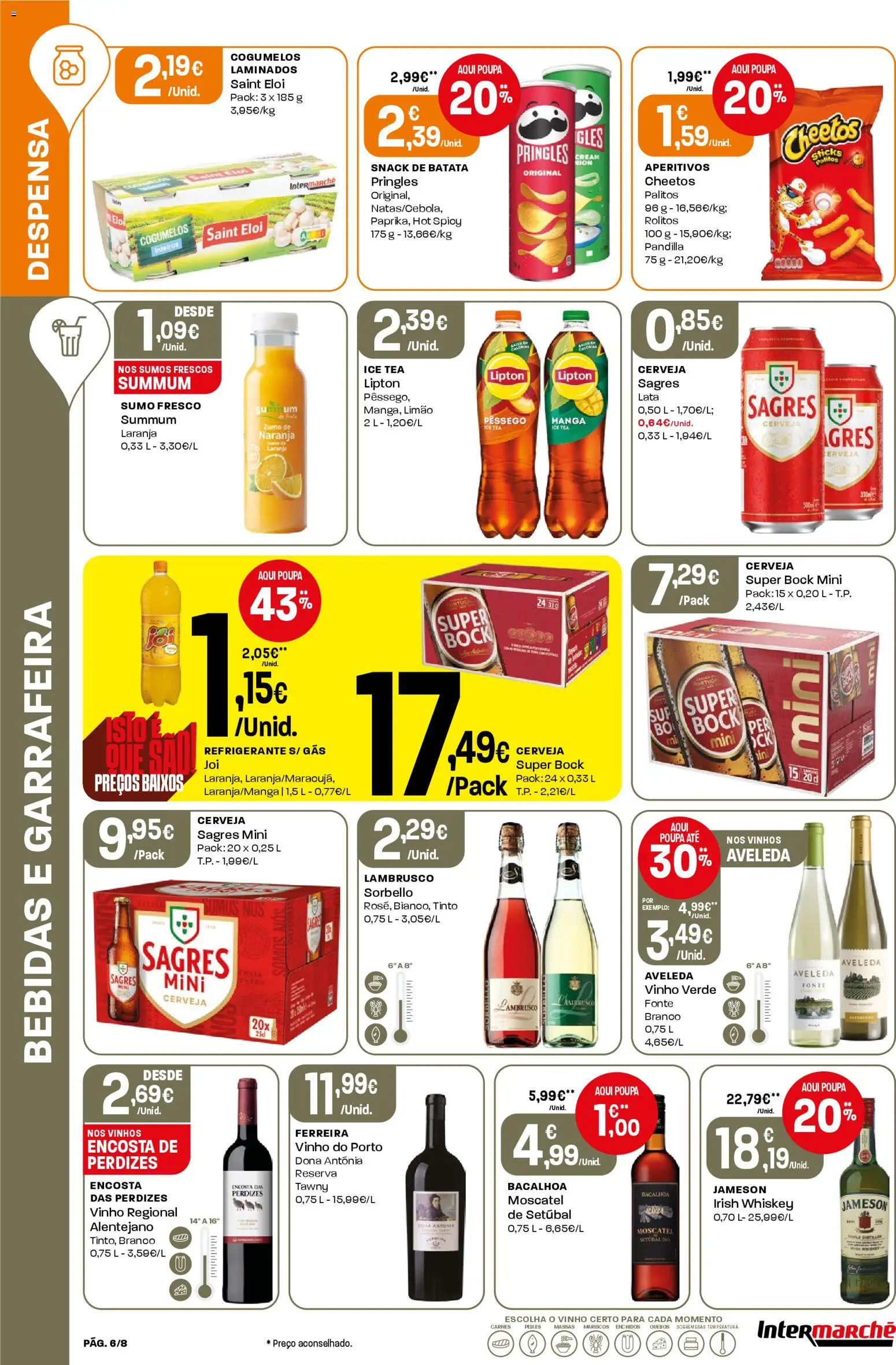 Intermarché Folheto Mini │ válido de 05.03.2026 | Página: 6 | Produtos: Refrigerante, Batata, Sumo, Vinho