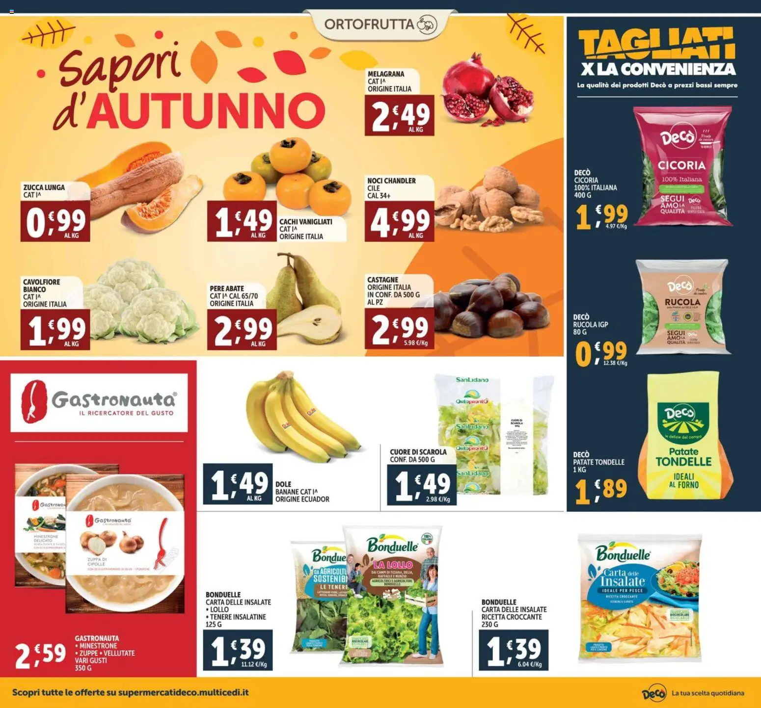 Volantino Decò del 28.10.2025 | Pagina: 6 | Prodotti: Banane, Pesce, Noci, Cachi