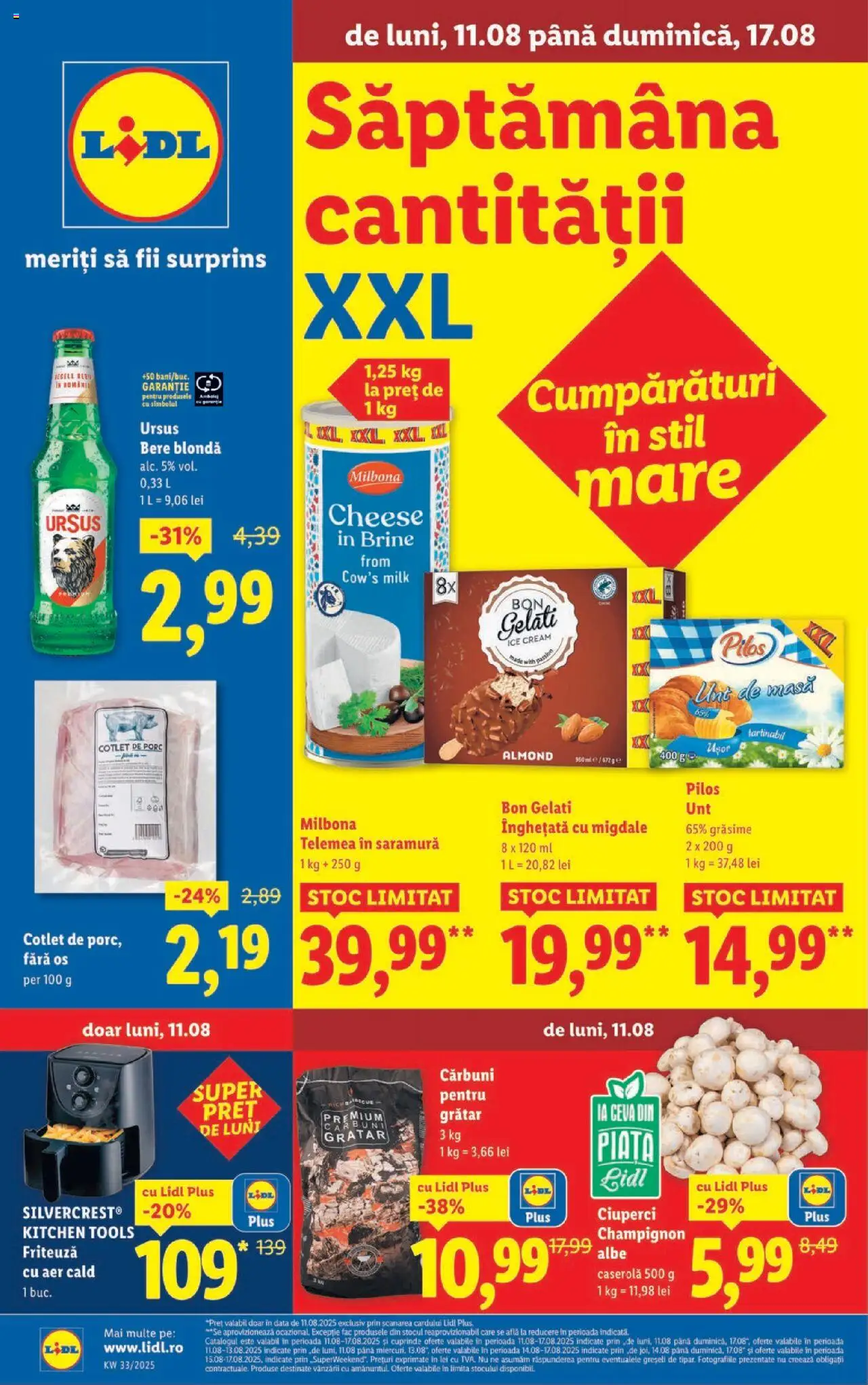 Catalog Lidl – valabil de la 11.08.2025 | Pagină: 1 | Produse: Toplar, Friteuză, Migdale, Bere