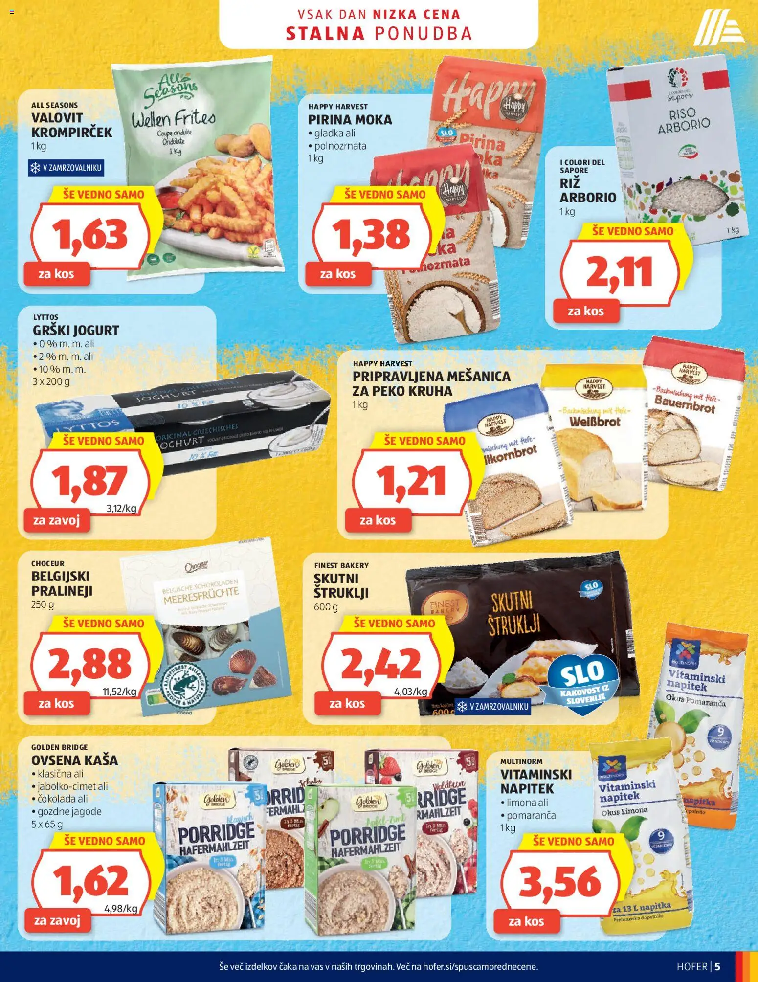 Novi Hofer katalog ponudbe – veljaven od 25.02.2026 | Stran: 5 | Izdelki: Grški jogurt, Kos, Jogurt, Jagode