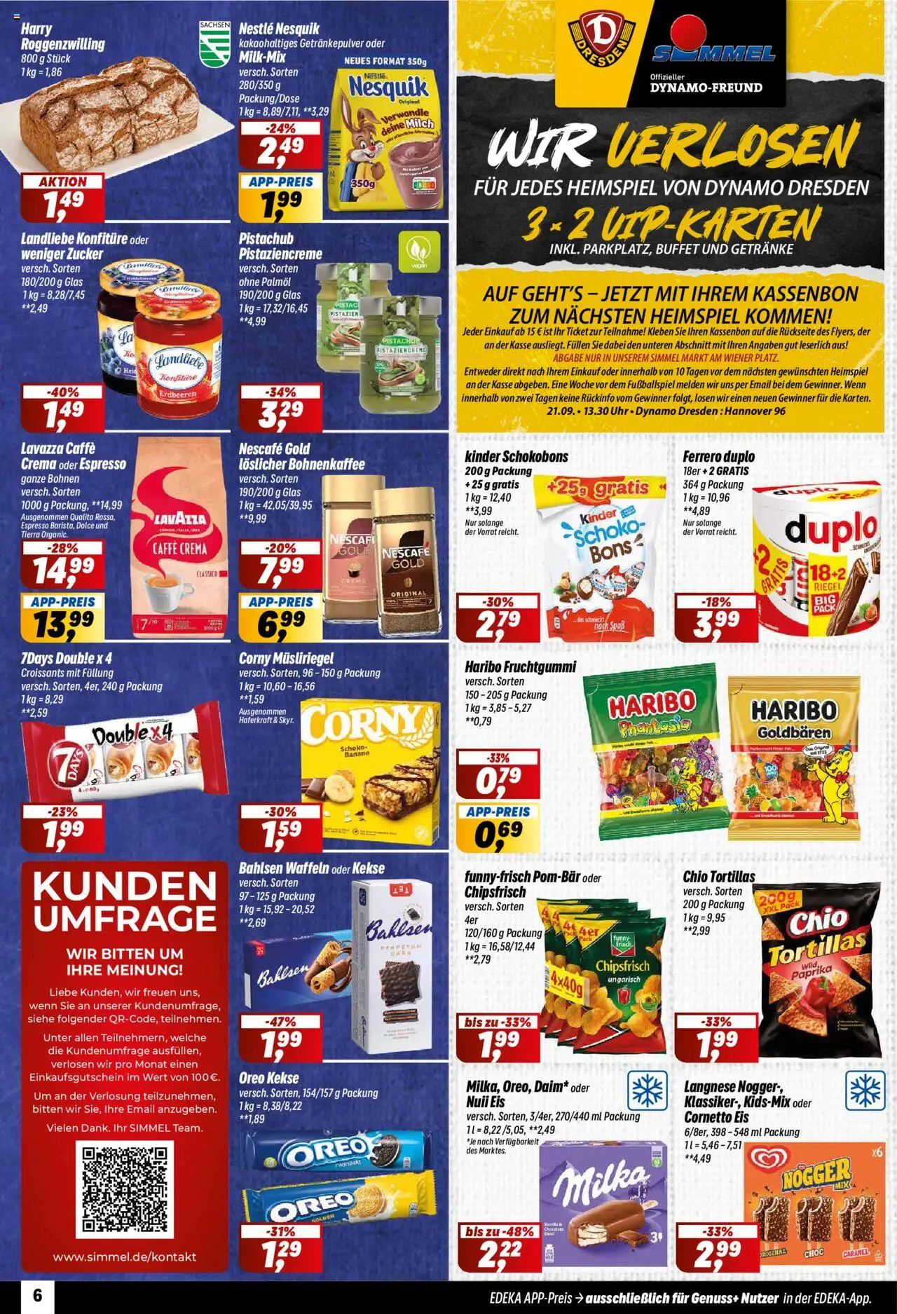 Simmel Prospekt 	 - gültig ab dem 28.07.2025 | Seite: 6 | Produkte: Nuii eis, Lavazza, Ferrero duplo, Eis
