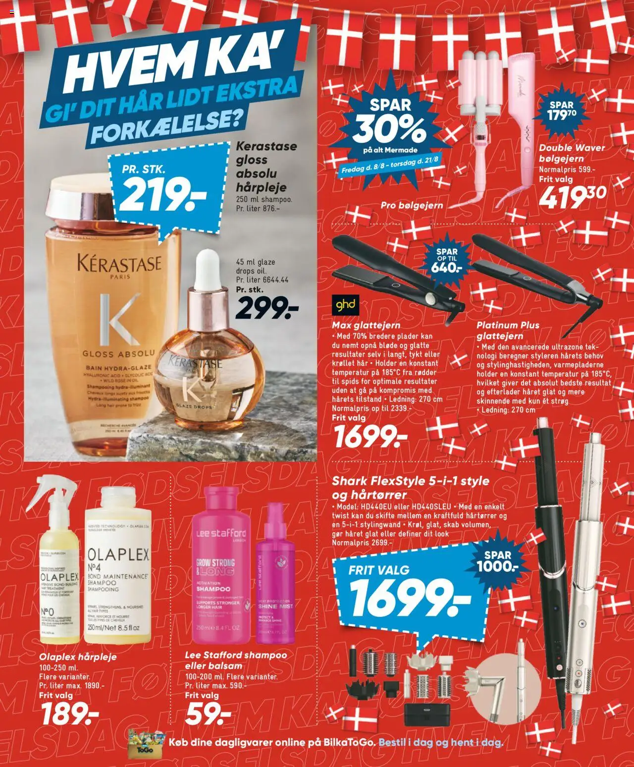 Bilka Tilbudsavis gyldig fra 08.08.2025 | Side: 44 | Produkter: Shampoo, Balsam, Hårtørrer, Glattejern