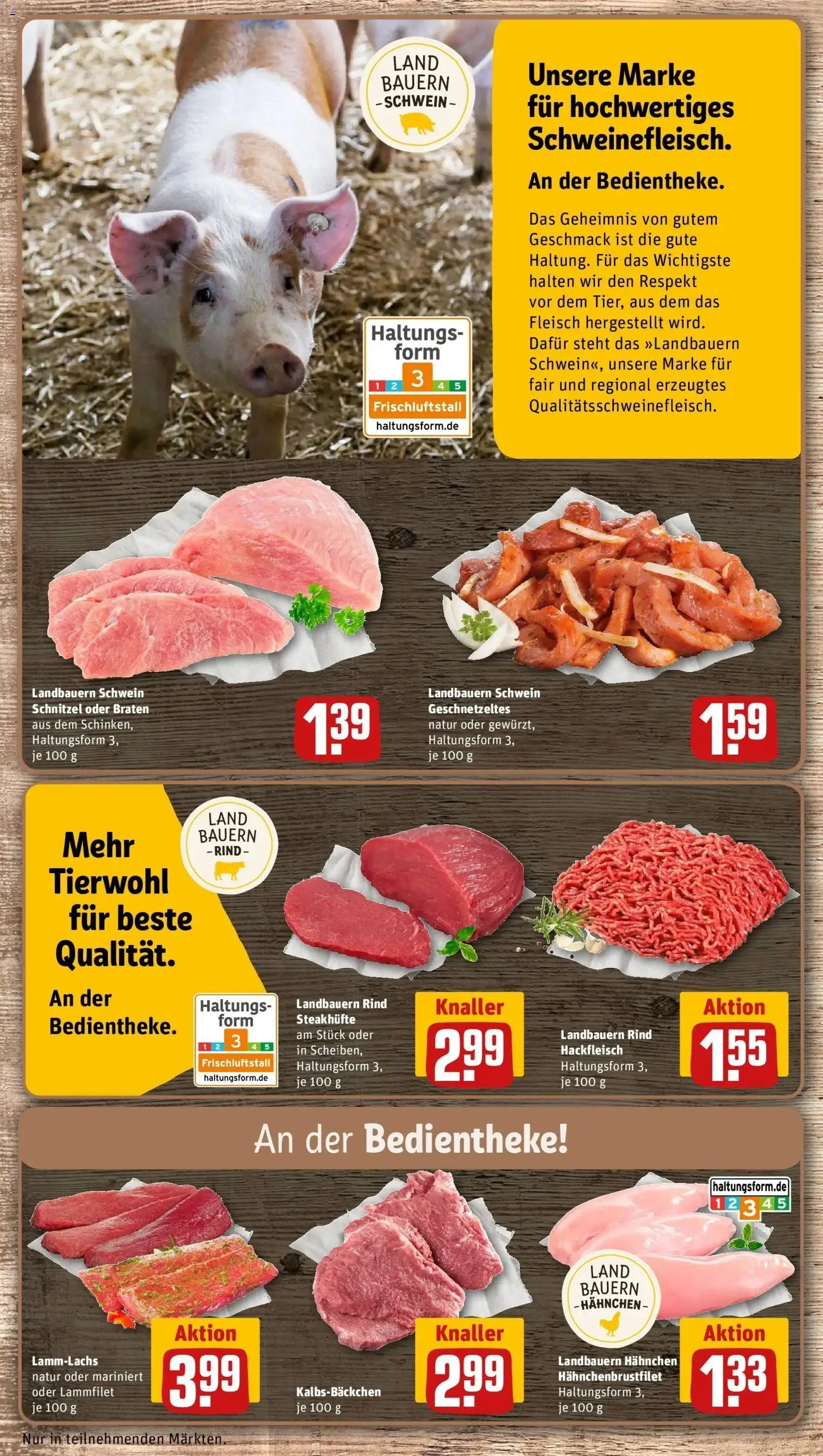 Rewe Prospekt Bruchsal	 – gültig ab 01.03.2026 | Seite: 10 | Produkte: Hahnchen, Schnitzel, Fleisch, Hackfleisch