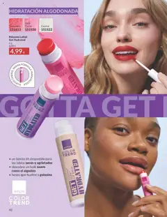 Bálsamo Labial Get Hydrated, Strawberry 151613, Sugar Cookie 151530, Coconut 151522, 4 g │ válido desde el 01.09.2025 | Página: 42