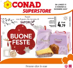 Anteprima del volantino Conad Superstore Lombardia catalogo valido a partire dal 15.12.2025