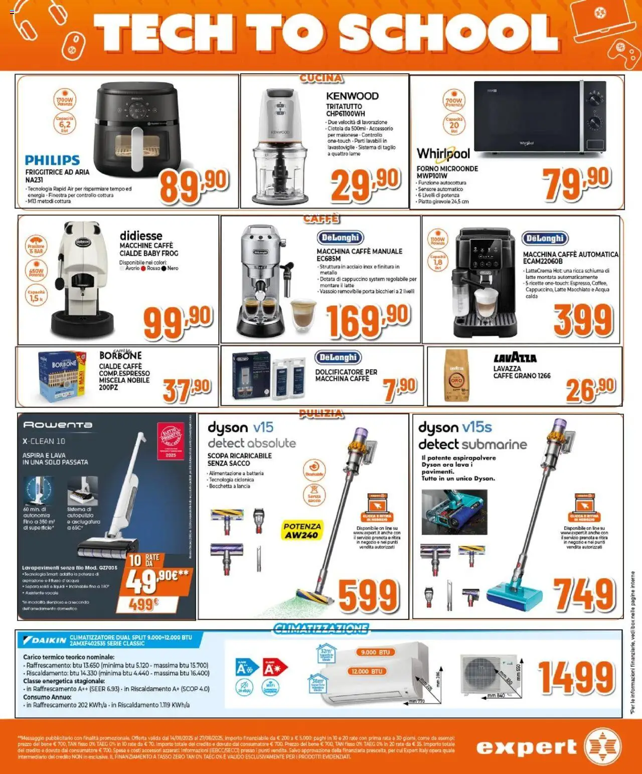 Volantino Expert del 14.08.2025 | Pagina: 22 | Prodotti: Tritatutto, Vassoio, Friggitrice, Dyson