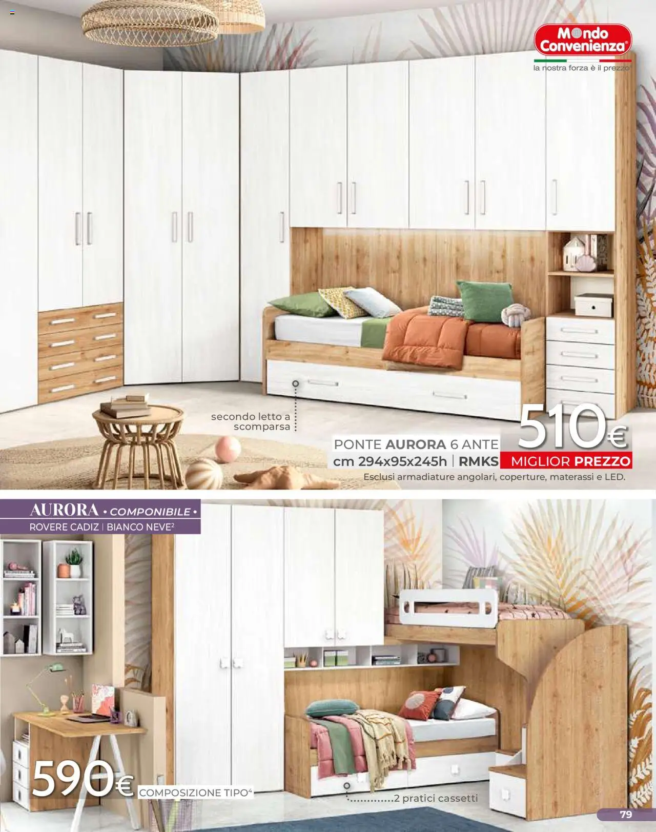 Volantino Mondo Convenienza del 01.04.2025 | Pagina: 81 | Prodotti: Letto