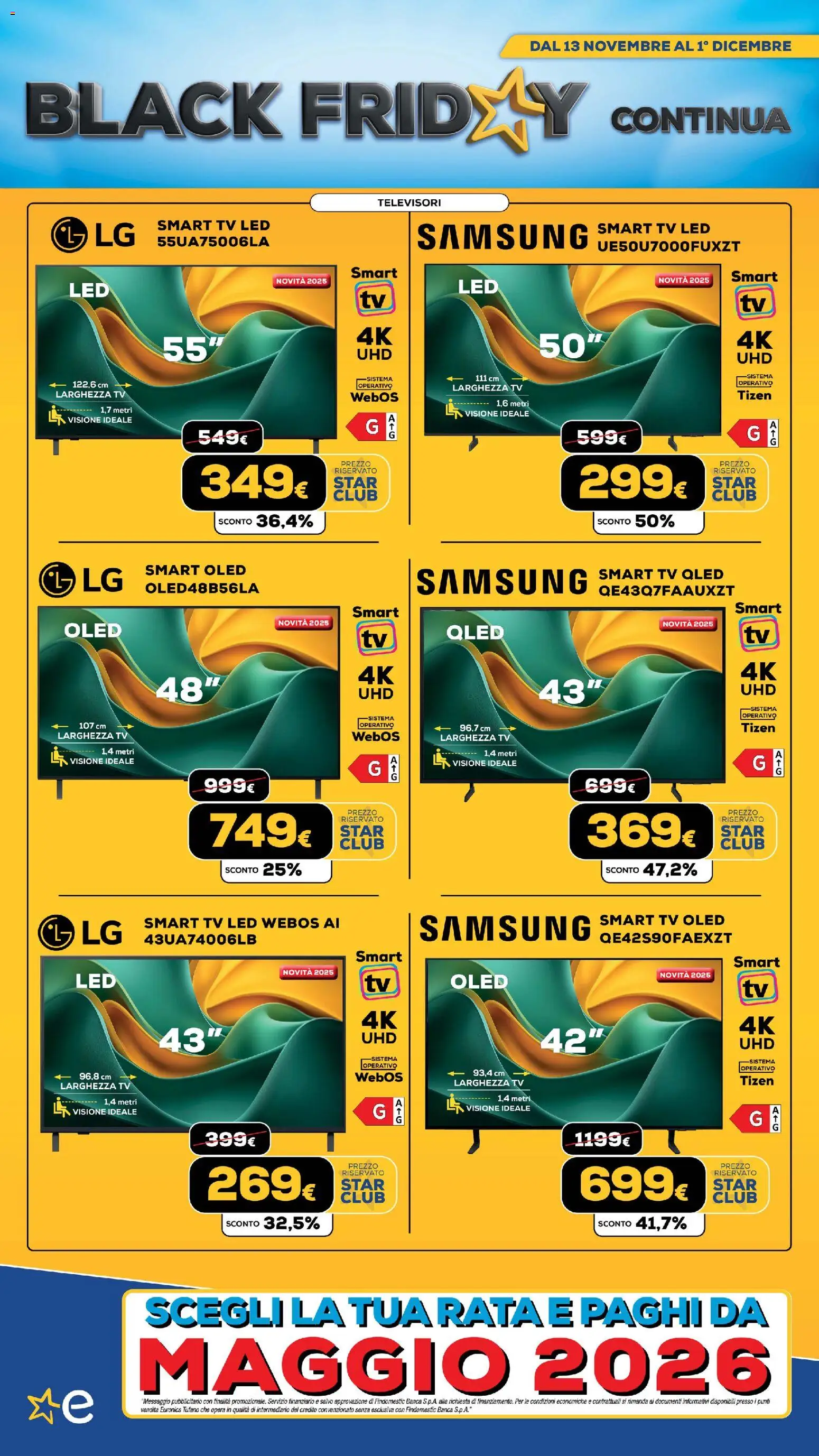 Volantino Euronics del 13.11.2025 | Pagina: 335 | Prodotti: smart TV, TV, Samsung