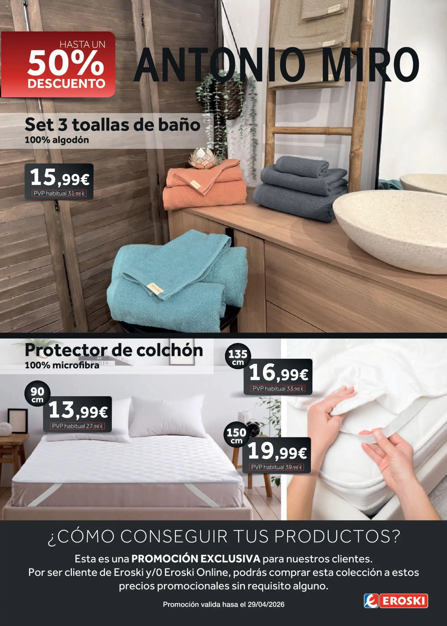 Eroski - Antonio Miro Collection │ válido desde el 12.02.2026 | Página: 2 | Productos: Colchon, Baño