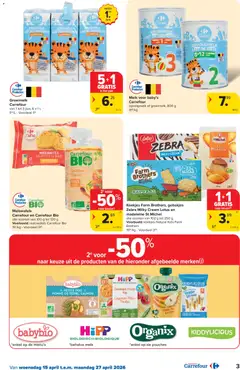 Carrefour folder week 16 - Voorbeeld van een folder van Carrefour, geldig van 15.04.2026 | Pagina: 3 | Producten: Koekjes, Maïs, Groenten, Melk
