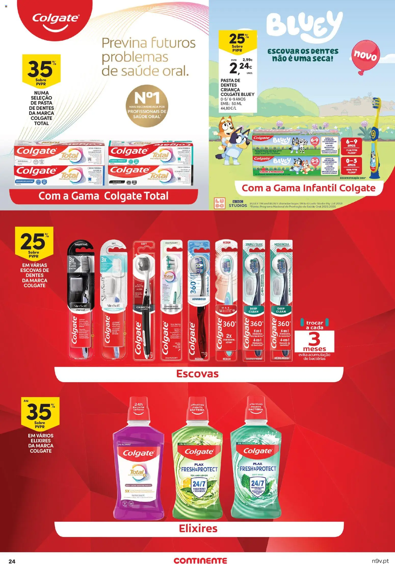 Continente - Açores │ válido de 19.02.2026 | Página: 24 | Produtos: Escovar, Pasta de dentes