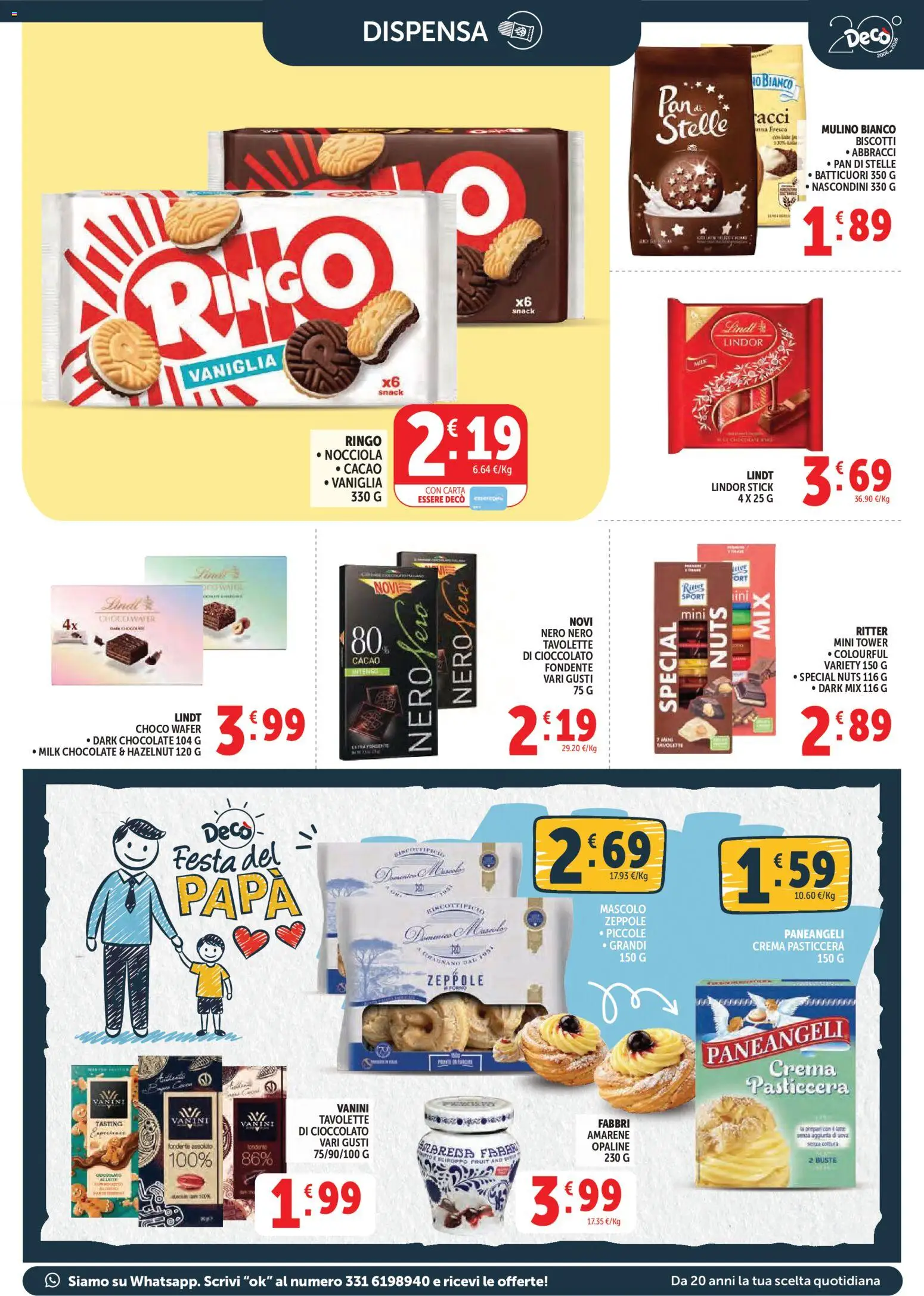Volantino Decò del 19.03.2026 | Pagina: 11 | Prodotti: Crema, Cioccolato, Biscotti, Latte